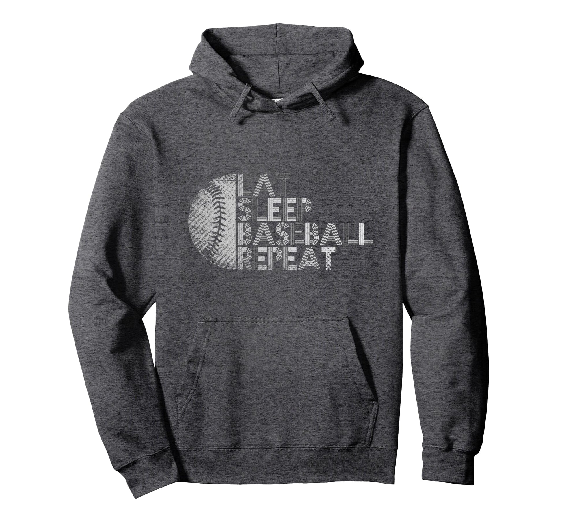 Eat Sleep Baseball Repeat Baseball Player Hoodie - Graphic Print Unisex - T-Shirt, Sweatshirt, Hoodie