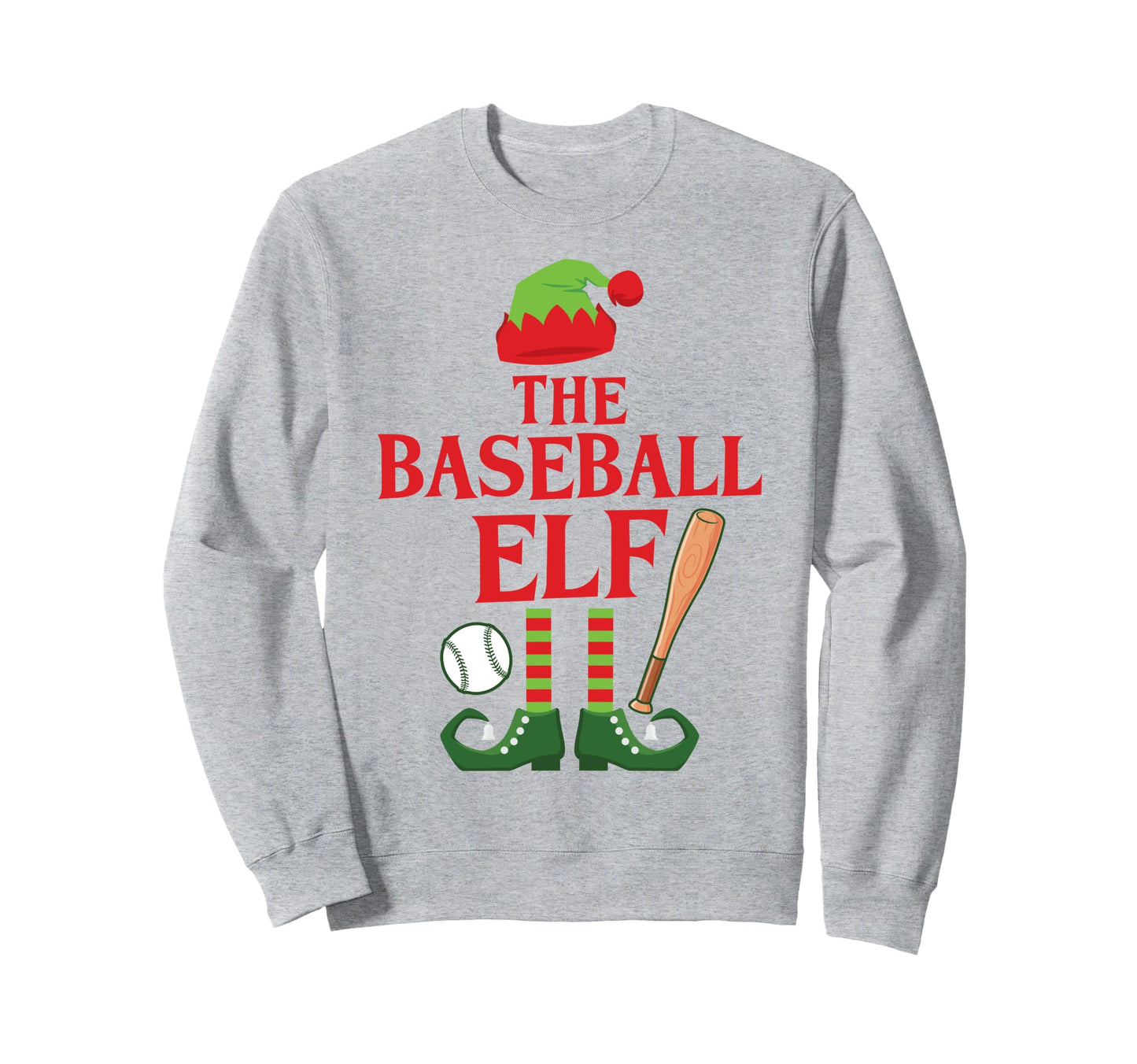 Baseball Elf Family Group Matching Sweatshirt - Streetwear Style Unisex - T-Shirt, Sweatshirt, Hoodie