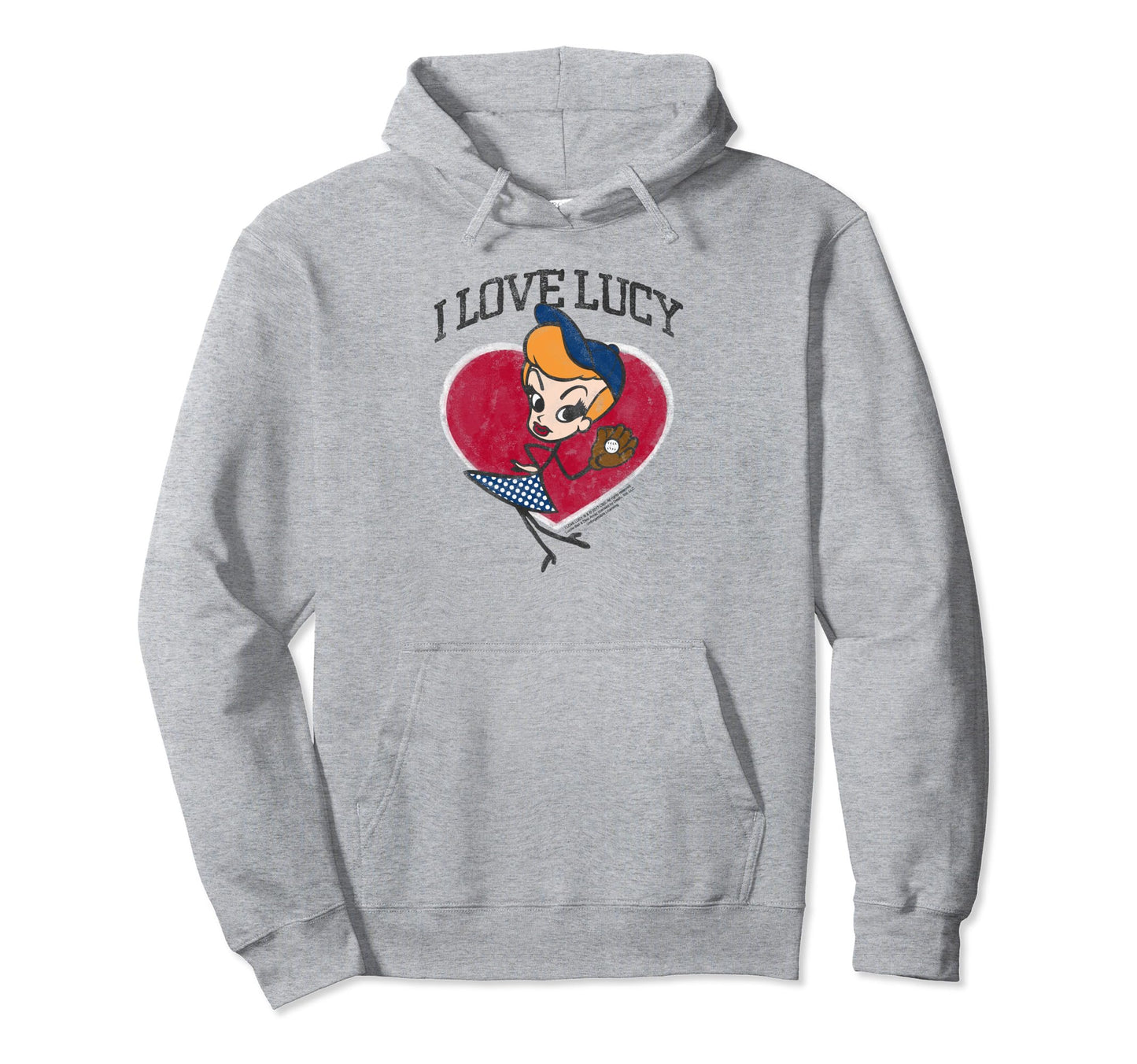 I Love Lucy Baseball Diva Hoodie - Graphic Print for Adults - T-Shirt, Sweatshirt, Hoodie