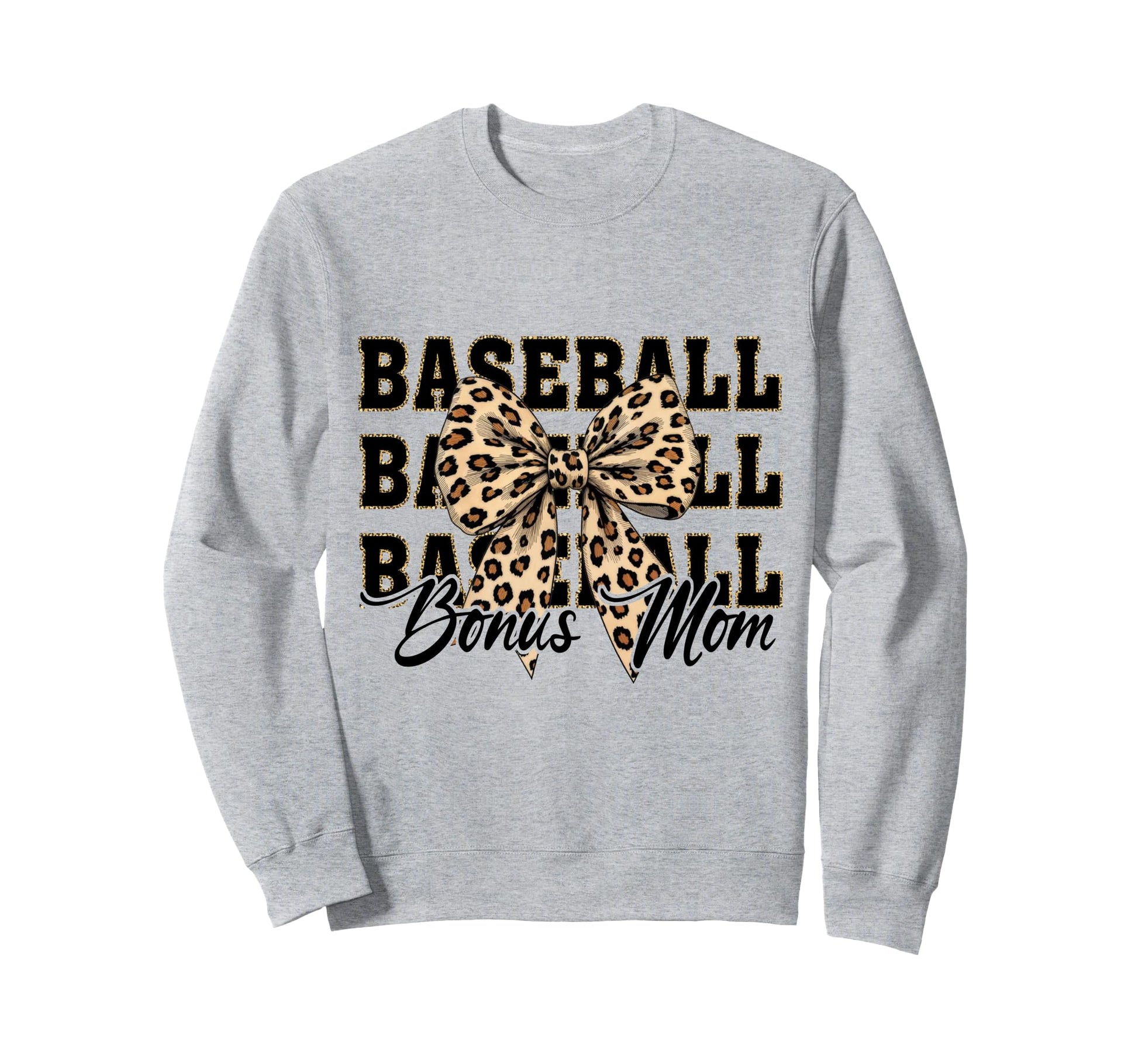Baseball Bonus Mom Coquette Bow Sweatshirt - Novelty Apparel for Adults - T-Shirt, Sweatshirt, Hoodie