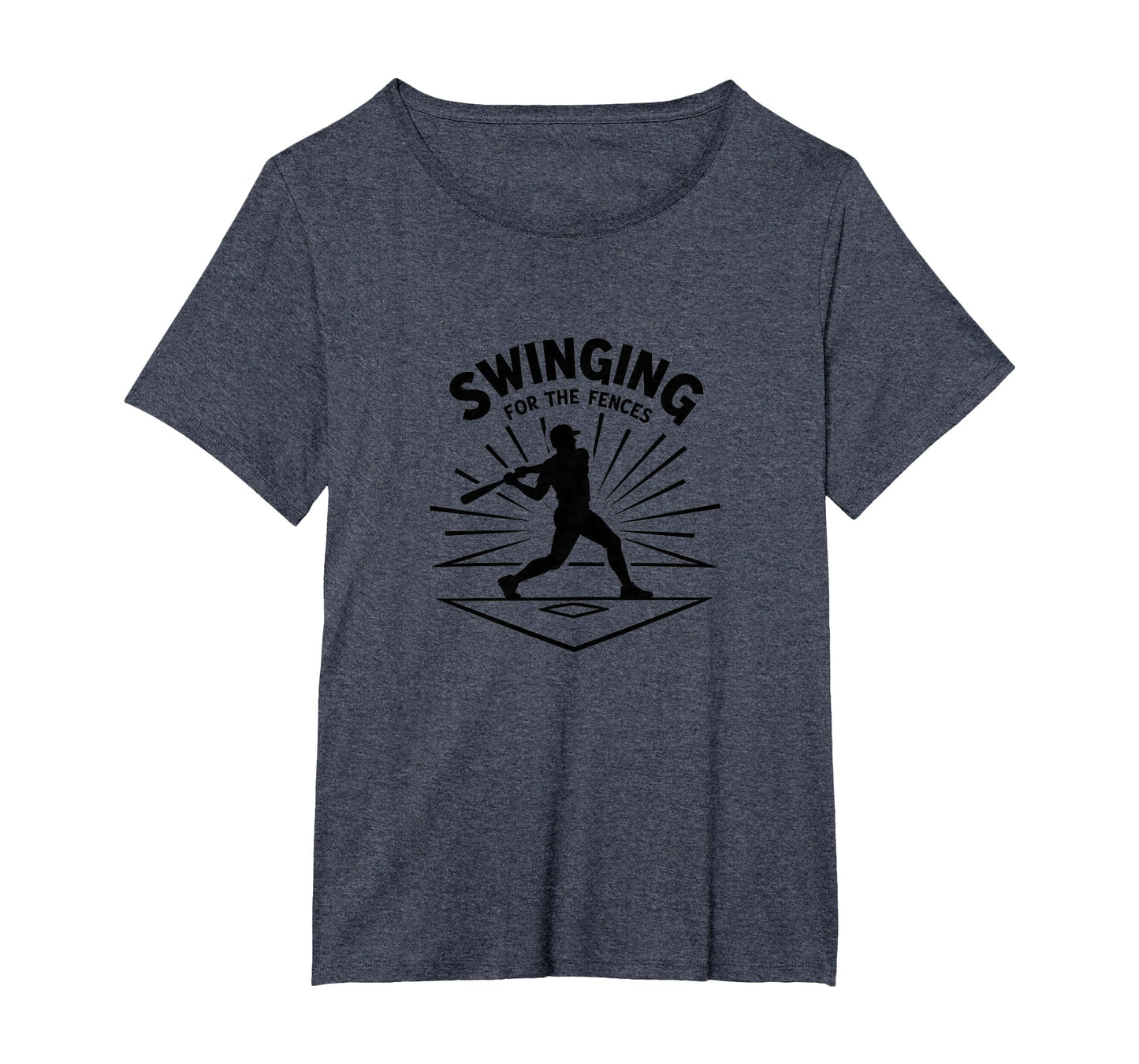 Baseball Swinging Fences Home Run T-Shirt - Aesthetic Graphic for Adults - T-Shirt, Sweatshirt, Hoodie
