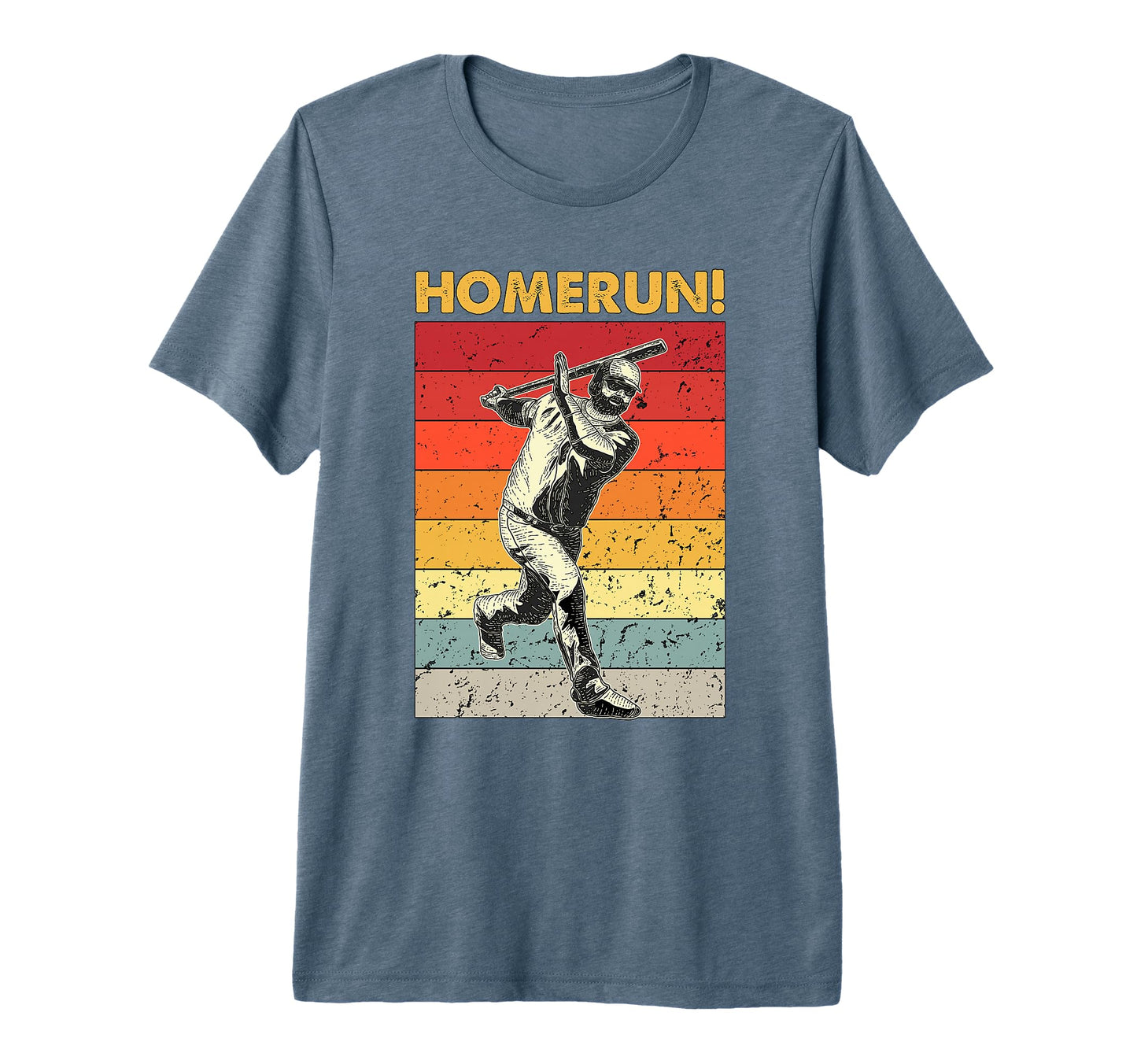 Funny Baseball Home Run Tri Blend T-Shirt - Aesthetic Graphic Men Women - T-Shirt, Sweatshirt, Hoodie