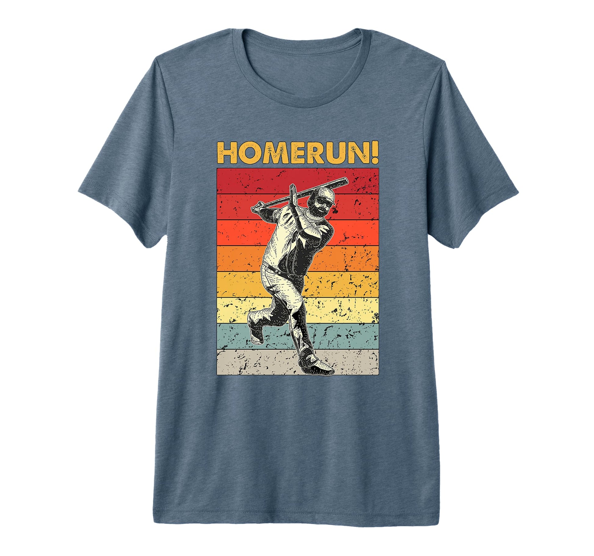 Funny Baseball Home Run Tri Blend T-Shirt - Aesthetic Graphic Men Women - T-Shirt, Sweatshirt, Hoodie
