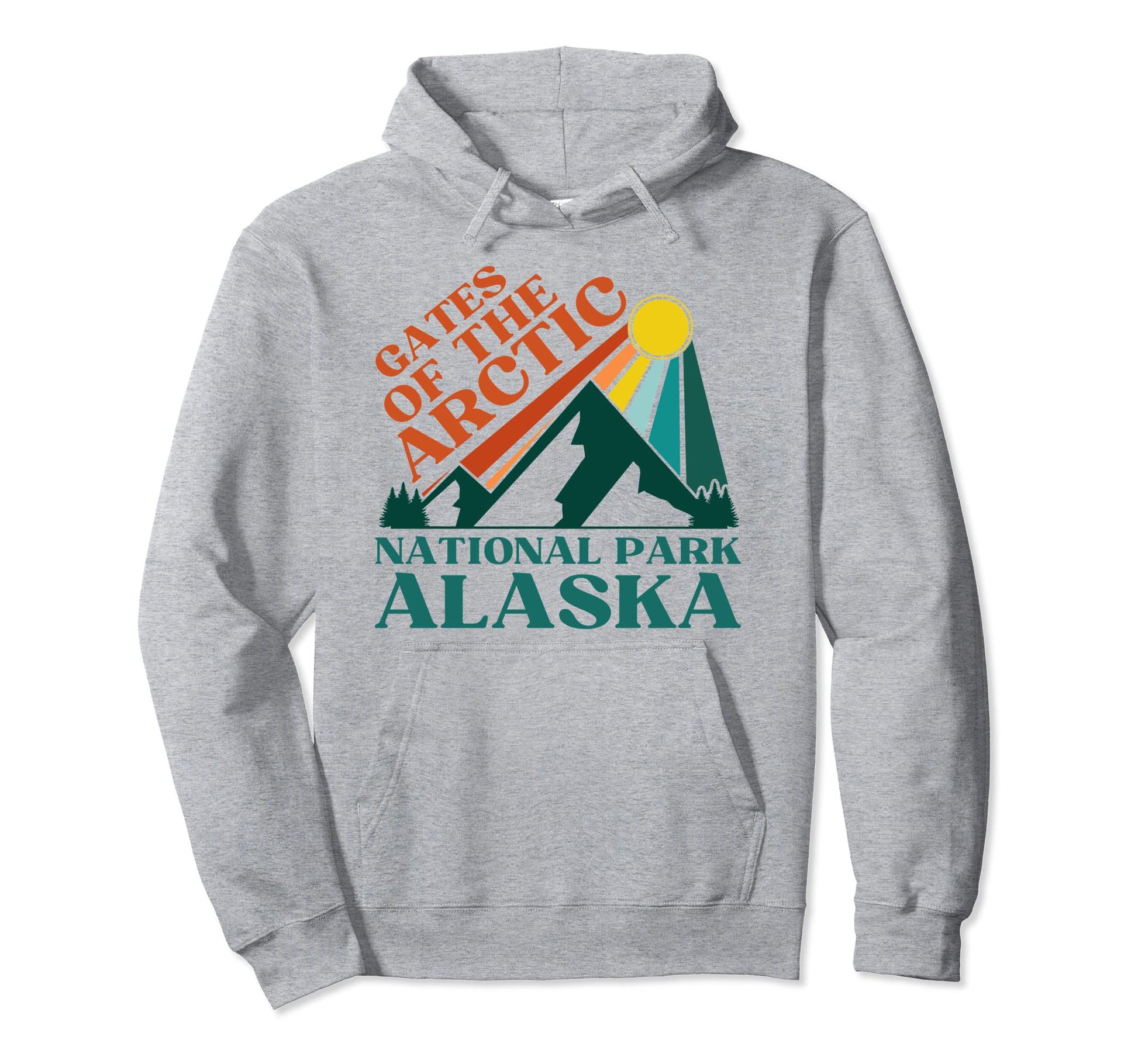 Gates Arctic National Park Alaska Hike Hoodie - Novelty Apparel for Adults - T-Shirt, Sweatshirt, Hoodie