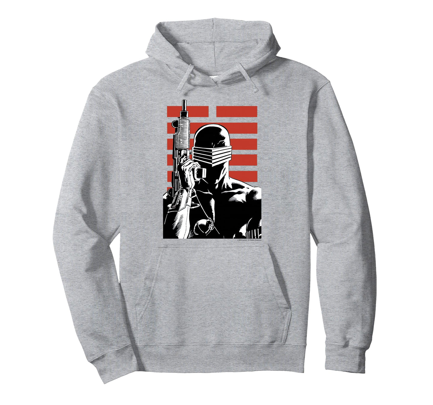 G I Joe Snake Eyes Red Stripe Portrait Hoodie - Novelty Apparel Unisex - T-Shirt, Sweatshirt, Hoodie
