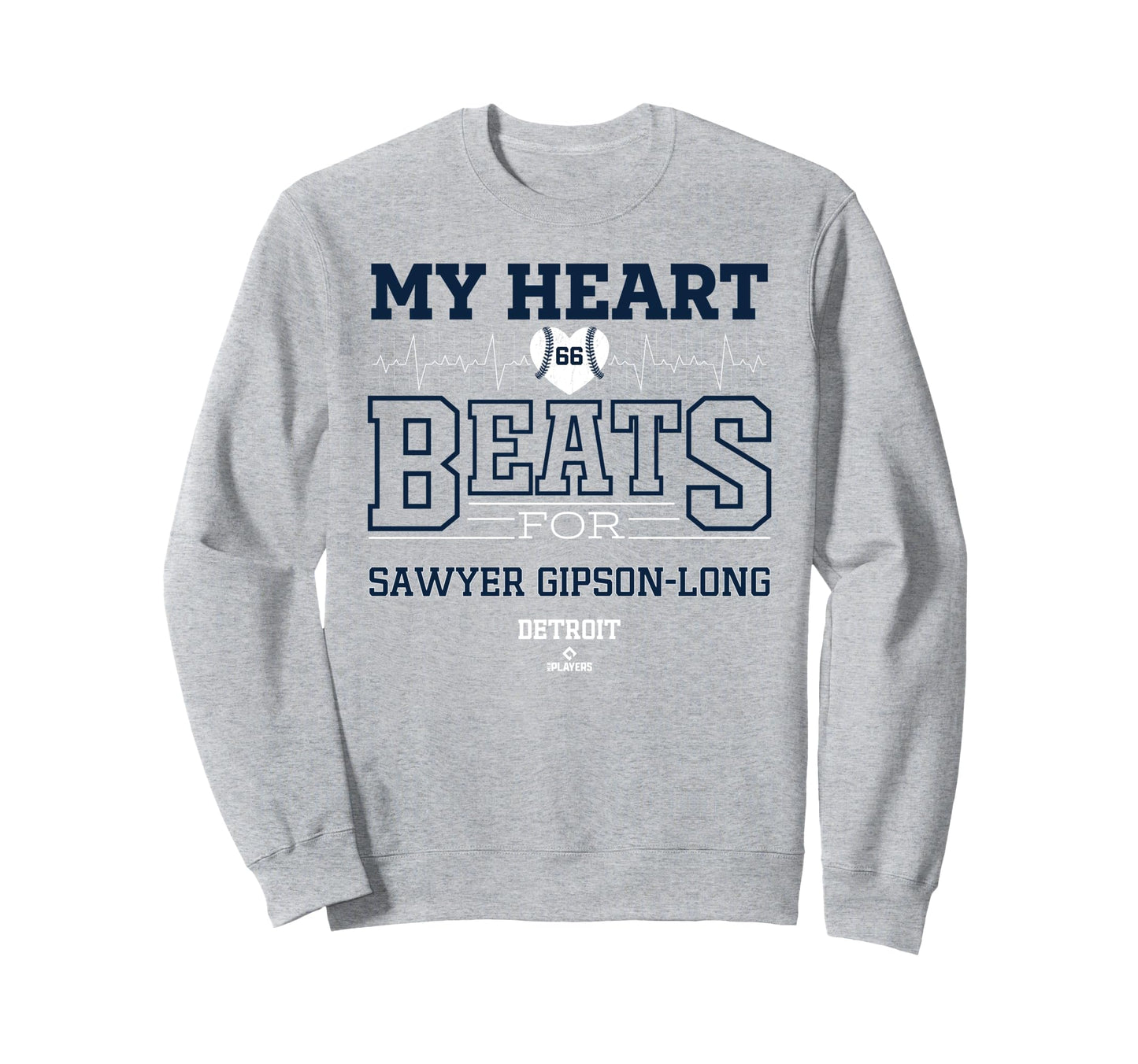 My Heart Beats Sawyer Gipson Long Sweatshirt - Trendy Graphic Men Women - T-Shirt, Sweatshirt, Hoodie