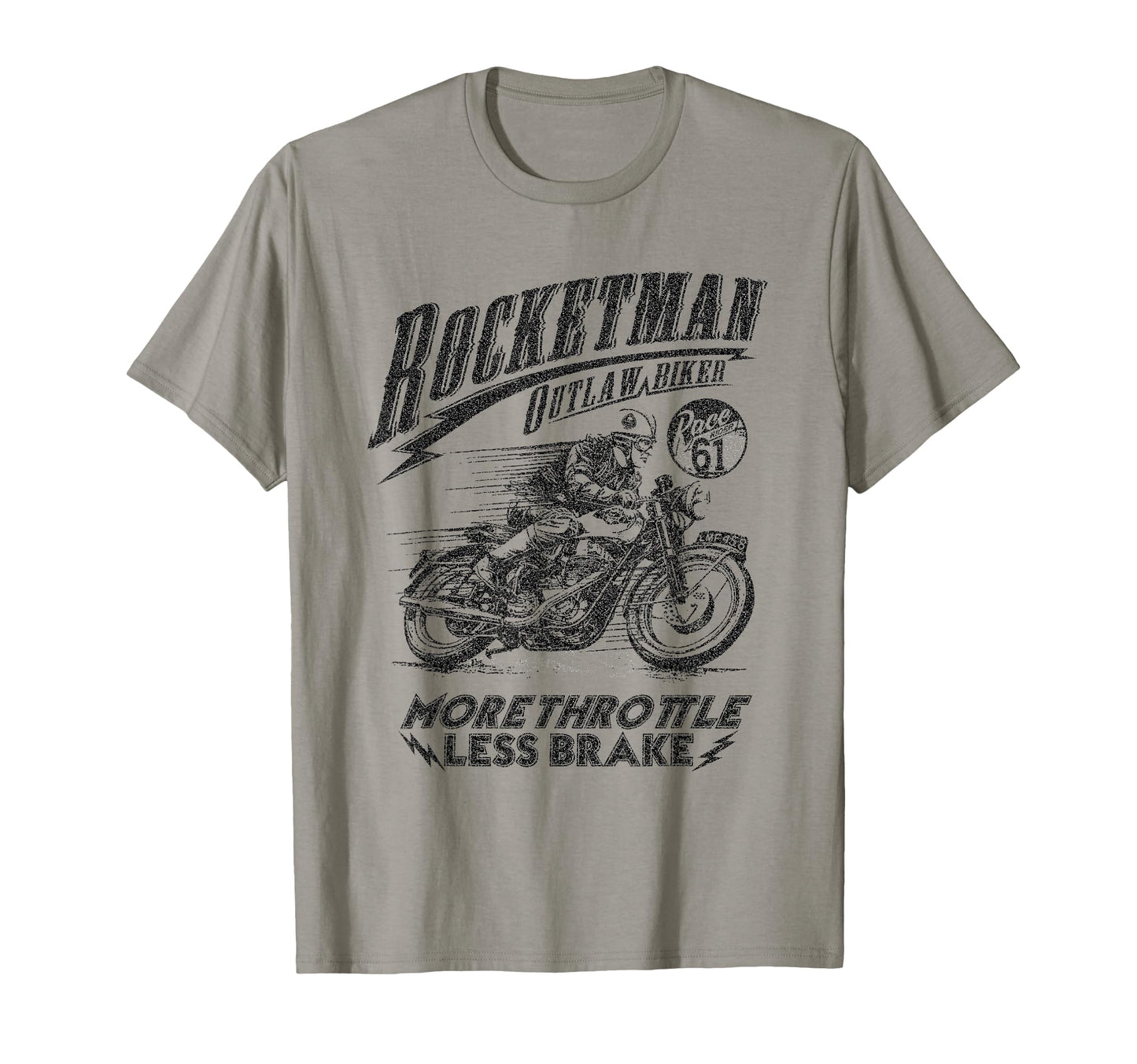 Rocketman Outlaw Biker Cafe Racer T-Shirt - Aesthetic Graphic Unisex - T-Shirt, Sweatshirt, Hoodie
