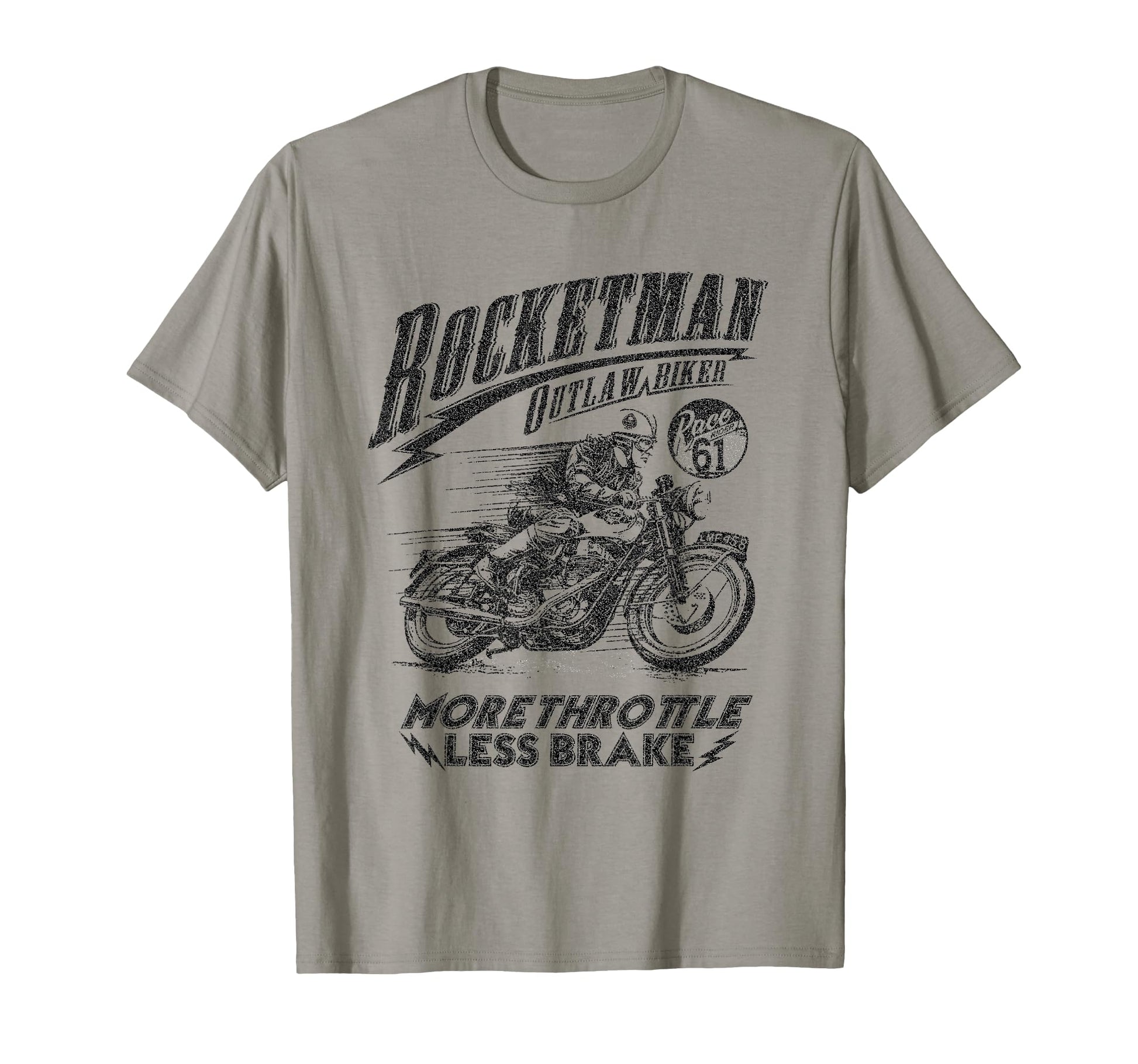 Rocketman Outlaw Biker Cafe Racer T-Shirt - Aesthetic Graphic Unisex - T-Shirt, Sweatshirt, Hoodie