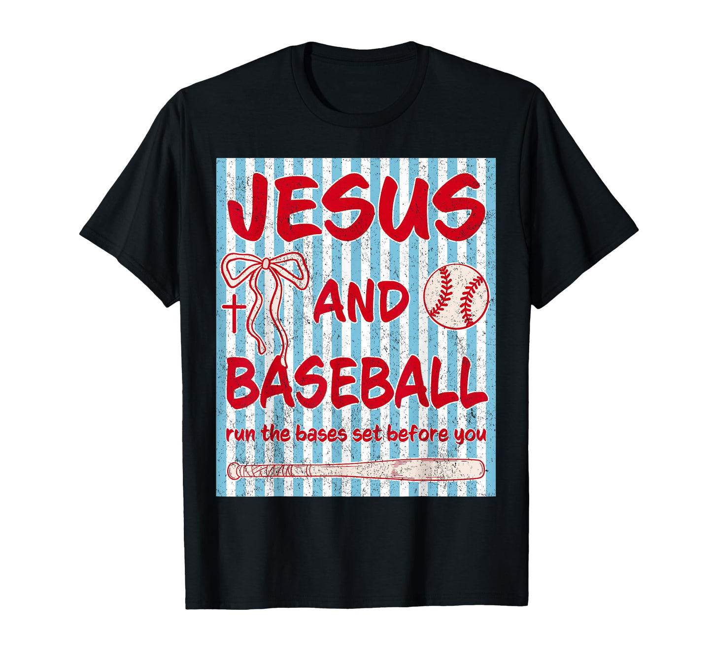 Jesus And Baseball Coquette T-Shirt - Fun Novelty Design for Adults - T-Shirt, Sweatshirt, Hoodie