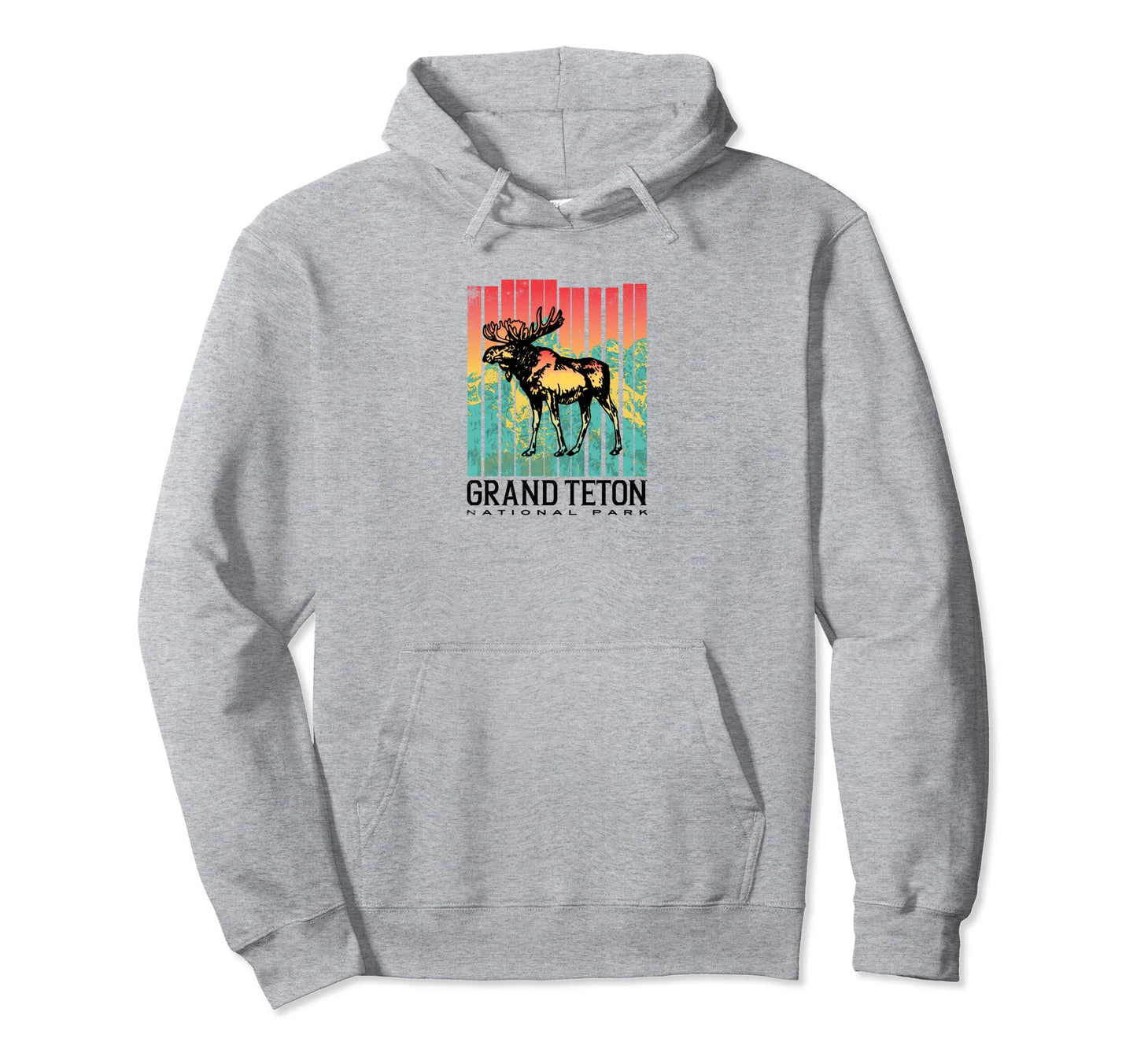 Grand Teton National Park Colorful Hoodie - Custom Art Print Men Women - T-Shirt, Sweatshirt, Hoodie
