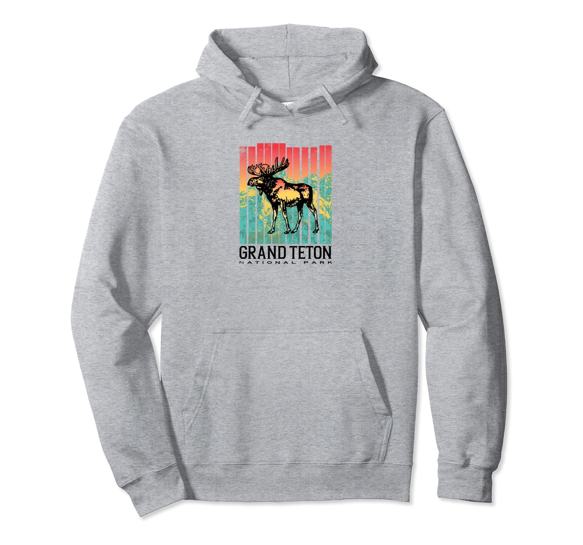Grand Teton National Park Colorful Hoodie - Custom Art Print Men Women - T-Shirt, Sweatshirt, Hoodie