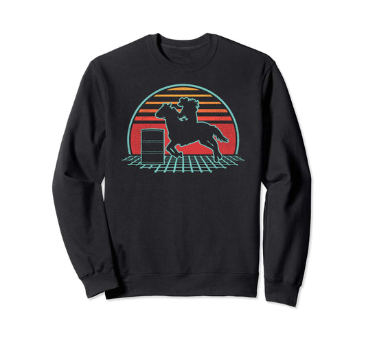 Barrel Racing 80S Western Cowgirl Sweatshirt - Minimalist Print Men Women - T-Shirt, Sweatshirt, Hoodie
