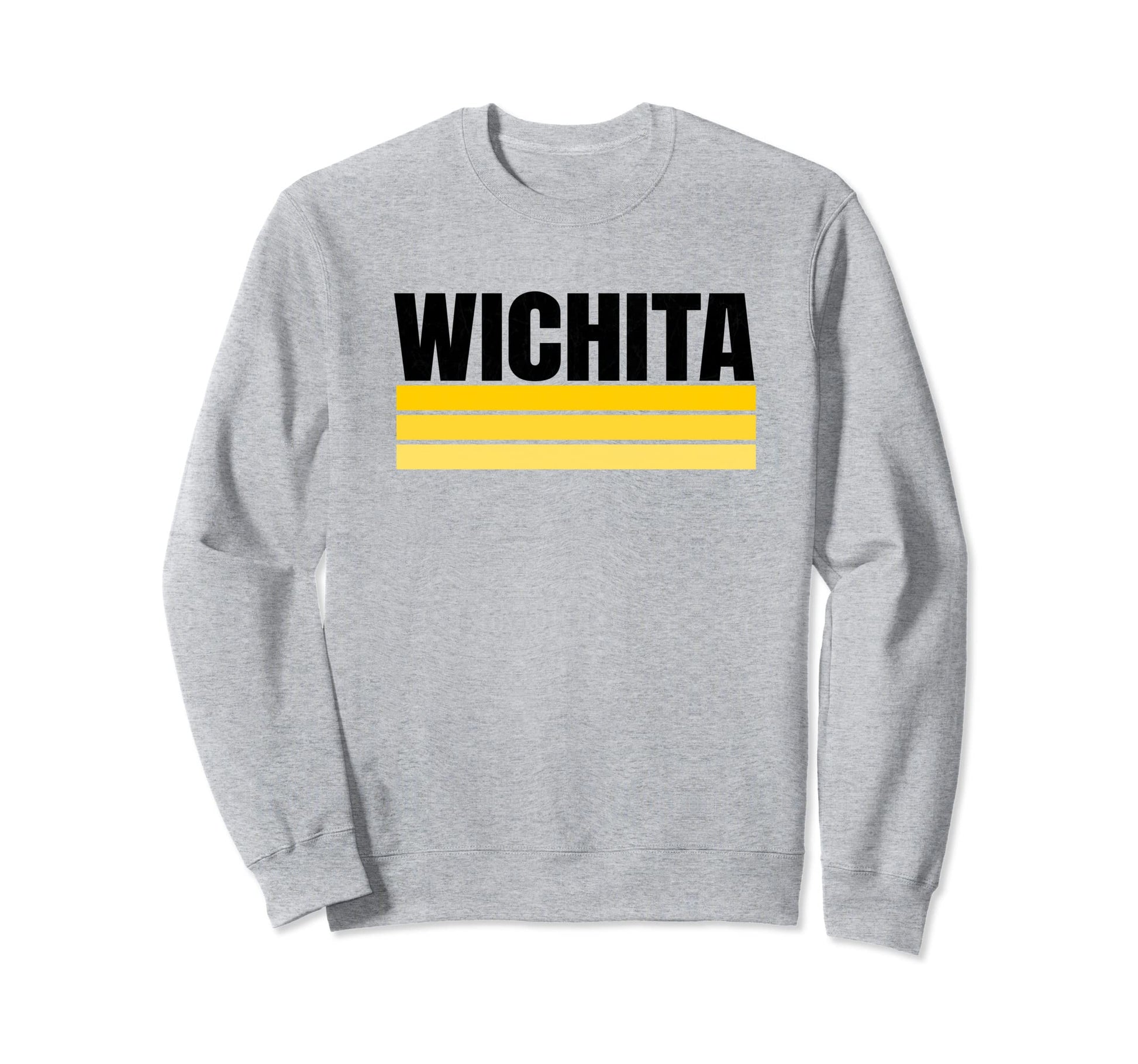 Fun Wichita Yellow Black Striped Sweatshirt - Novelty Apparel Men Women - T-Shirt, Sweatshirt, Hoodie