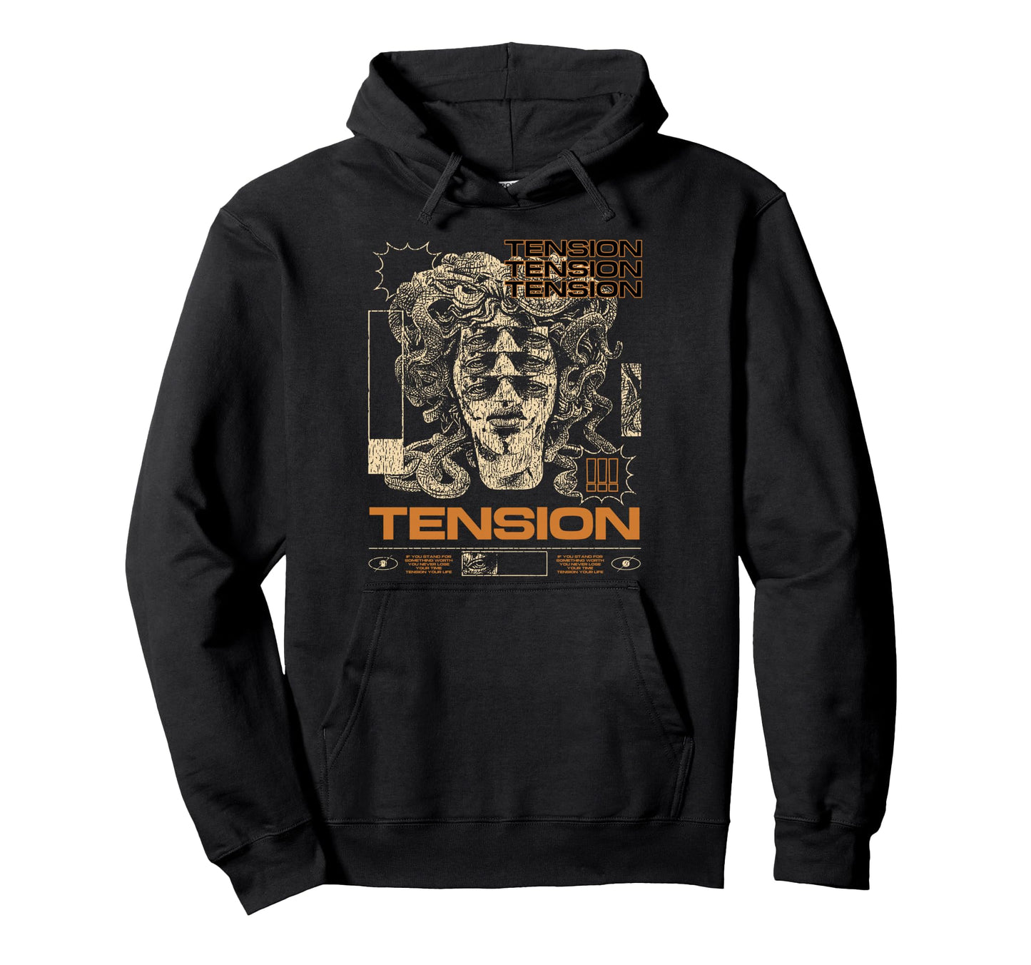Y2K Medusa Bold Urban Graffiti Hoodie - Novelty Apparel for Adults - T-Shirt, Sweatshirt, Hoodie