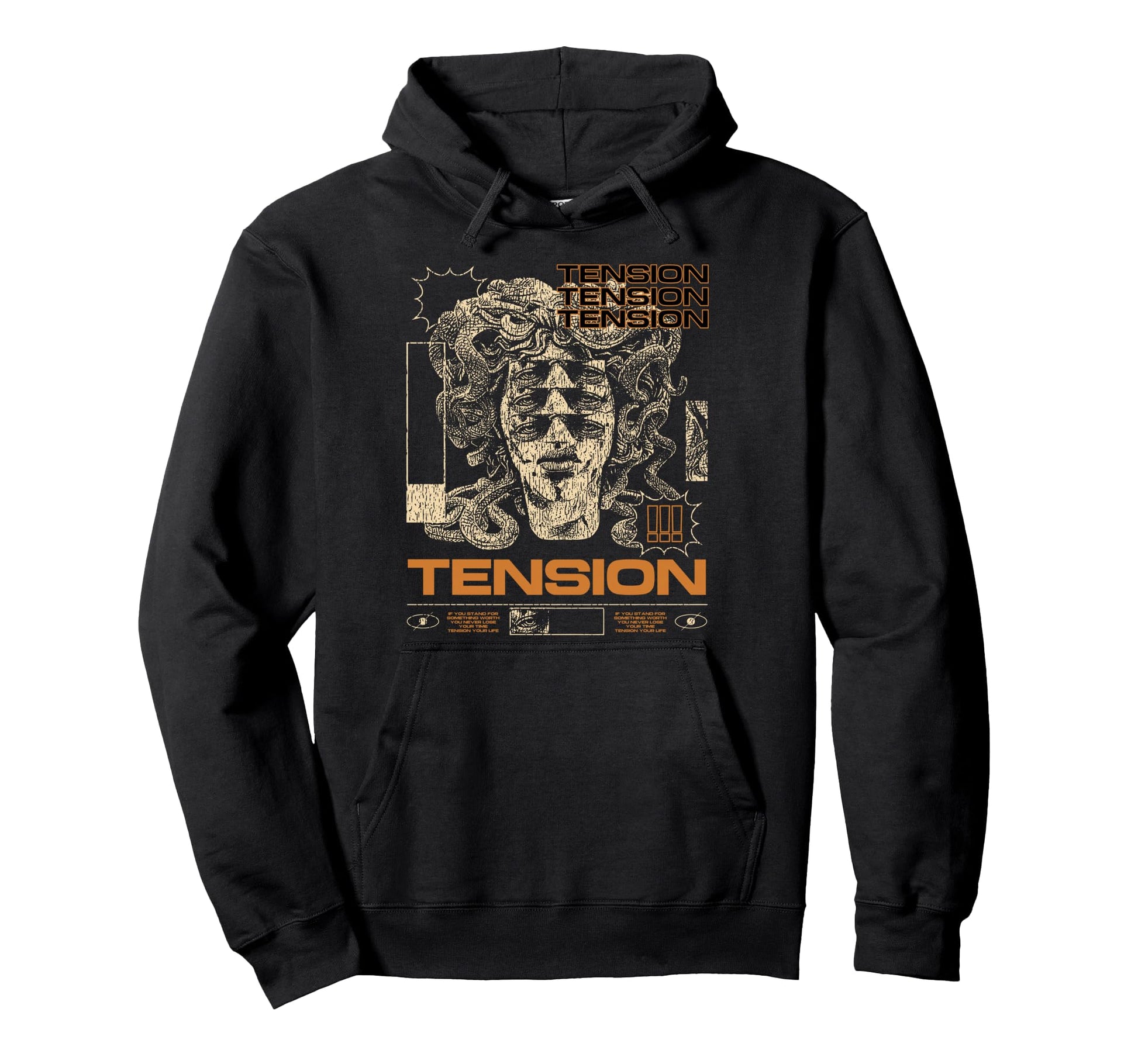 Y2K Medusa Bold Urban Graffiti Hoodie - Novelty Apparel for Adults - T-Shirt, Sweatshirt, Hoodie