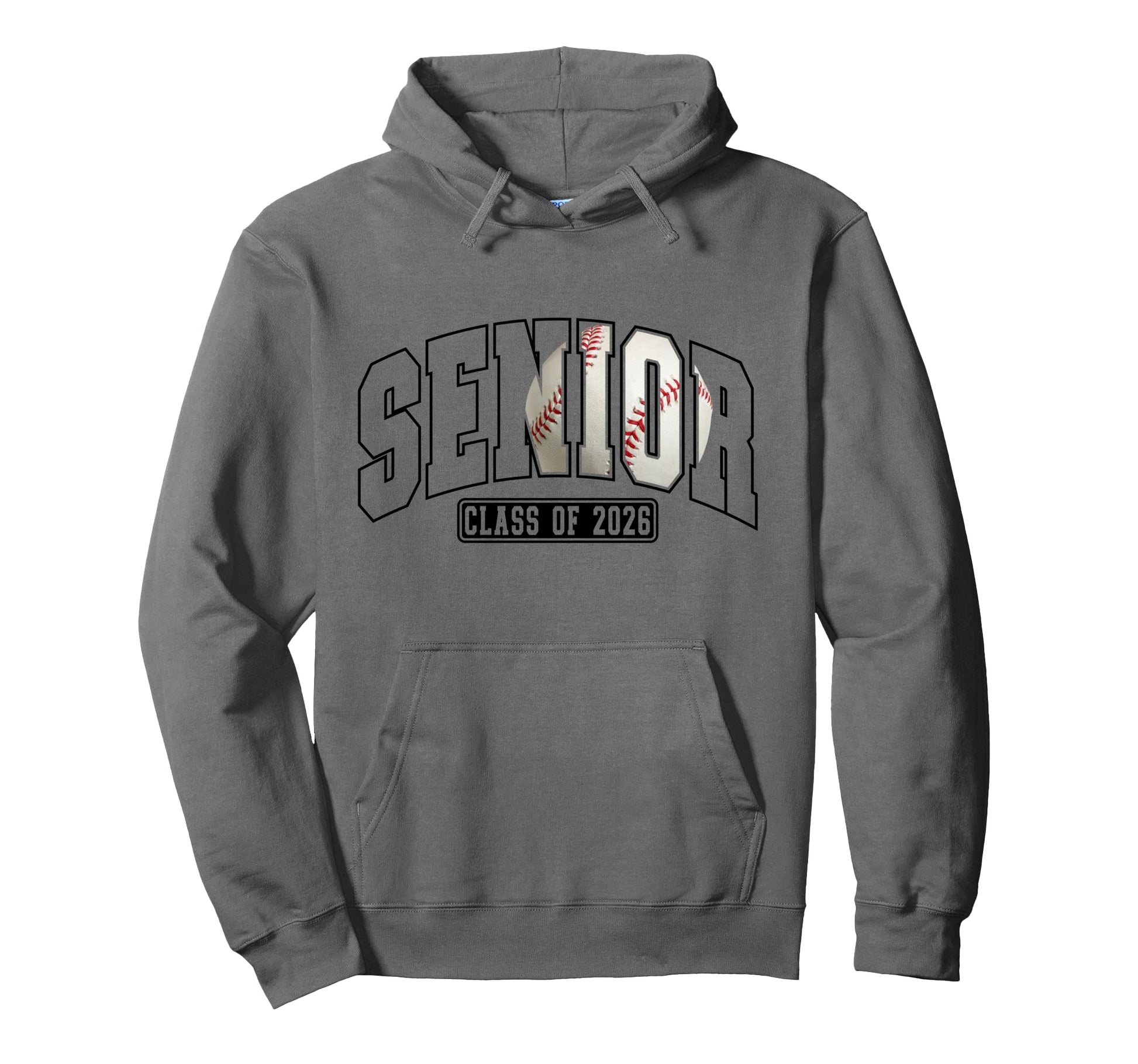 Class 2026 Baseball Senior High School Hoodie - Graphic Print for Adults - T-Shirt, Sweatshirt, Hoodie