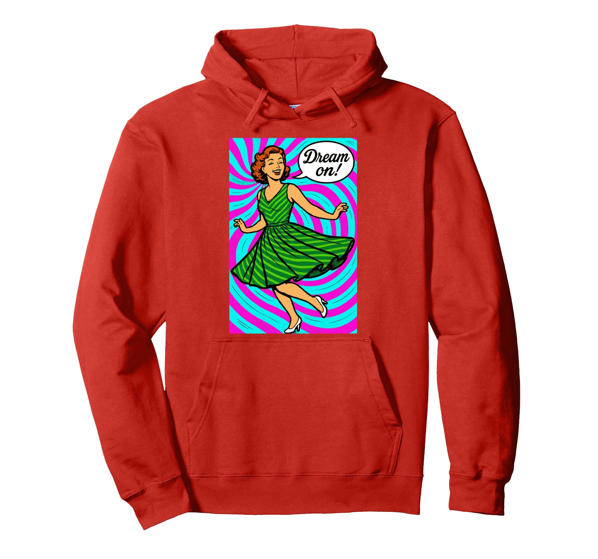 Psychedelic Pop Art 50S 60S Nostalgia Hoodie - Minimalist Print Unisex - T-Shirt, Sweatshirt, Hoodie
