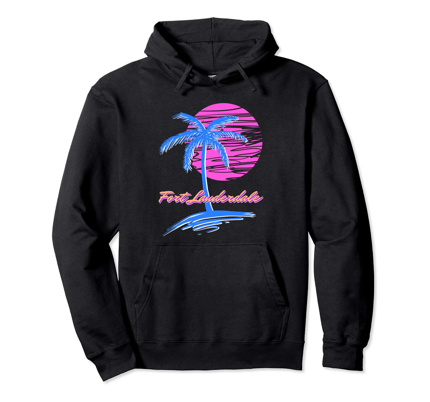 Fort Lauderdale Beach Vaporwave Hoodie - Aesthetic Graphic for Adults - T-Shirt, Sweatshirt, Hoodie