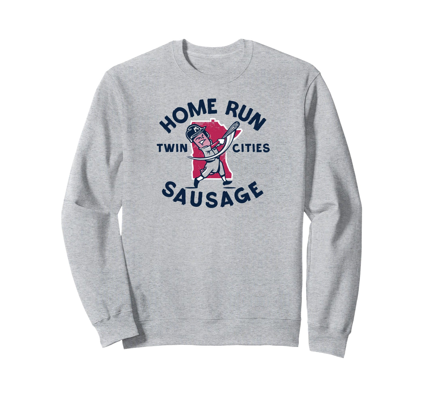 Home Run Sausage Gray Minnesota Sweatshirt - Aesthetic Graphic Unisex - T-Shirt, Sweatshirt, Hoodie