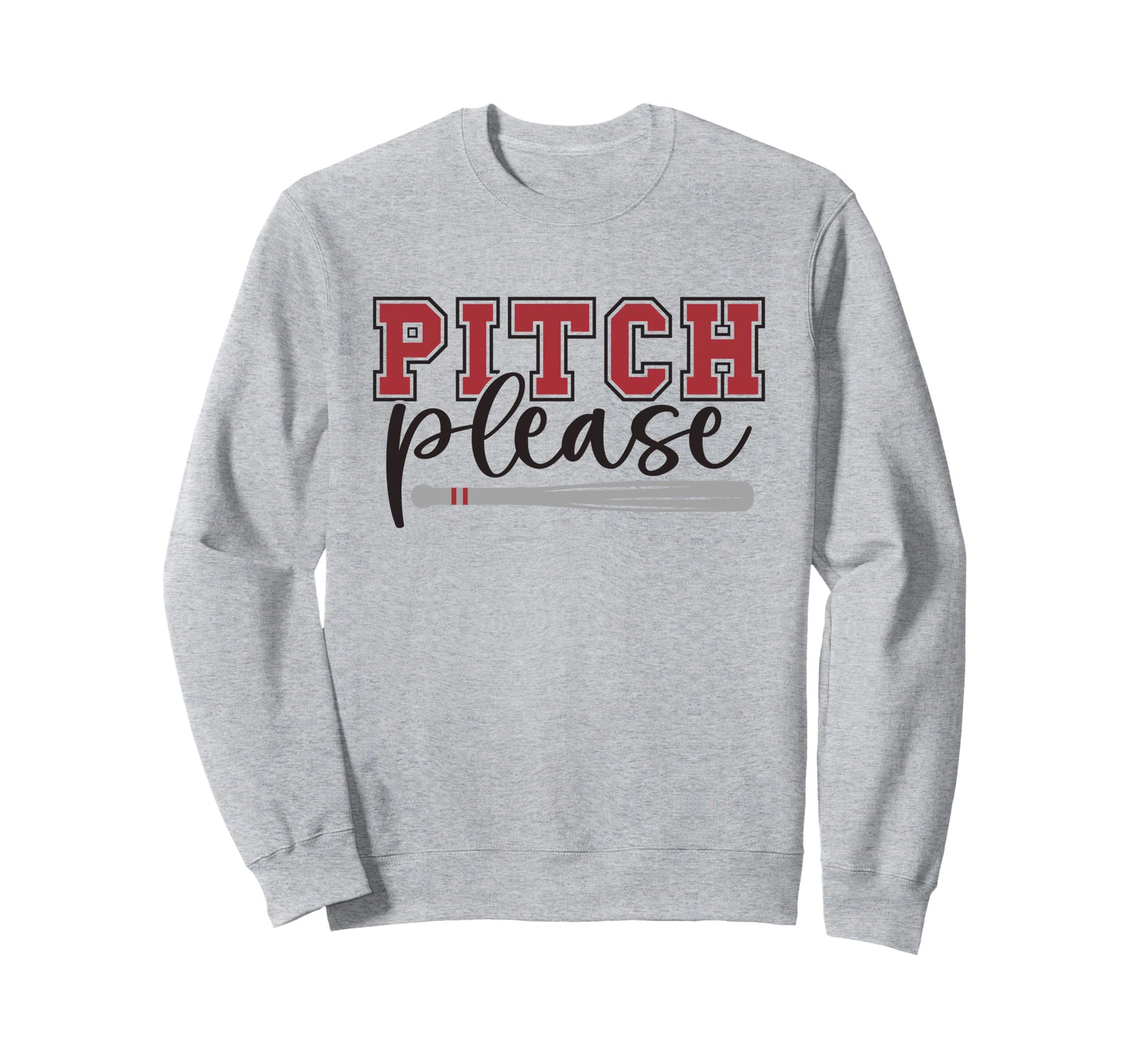 Pitch Please Baseball Player Sweatshirt - Aesthetic Graphic for Adults - T-Shirt, Sweatshirt, Hoodie