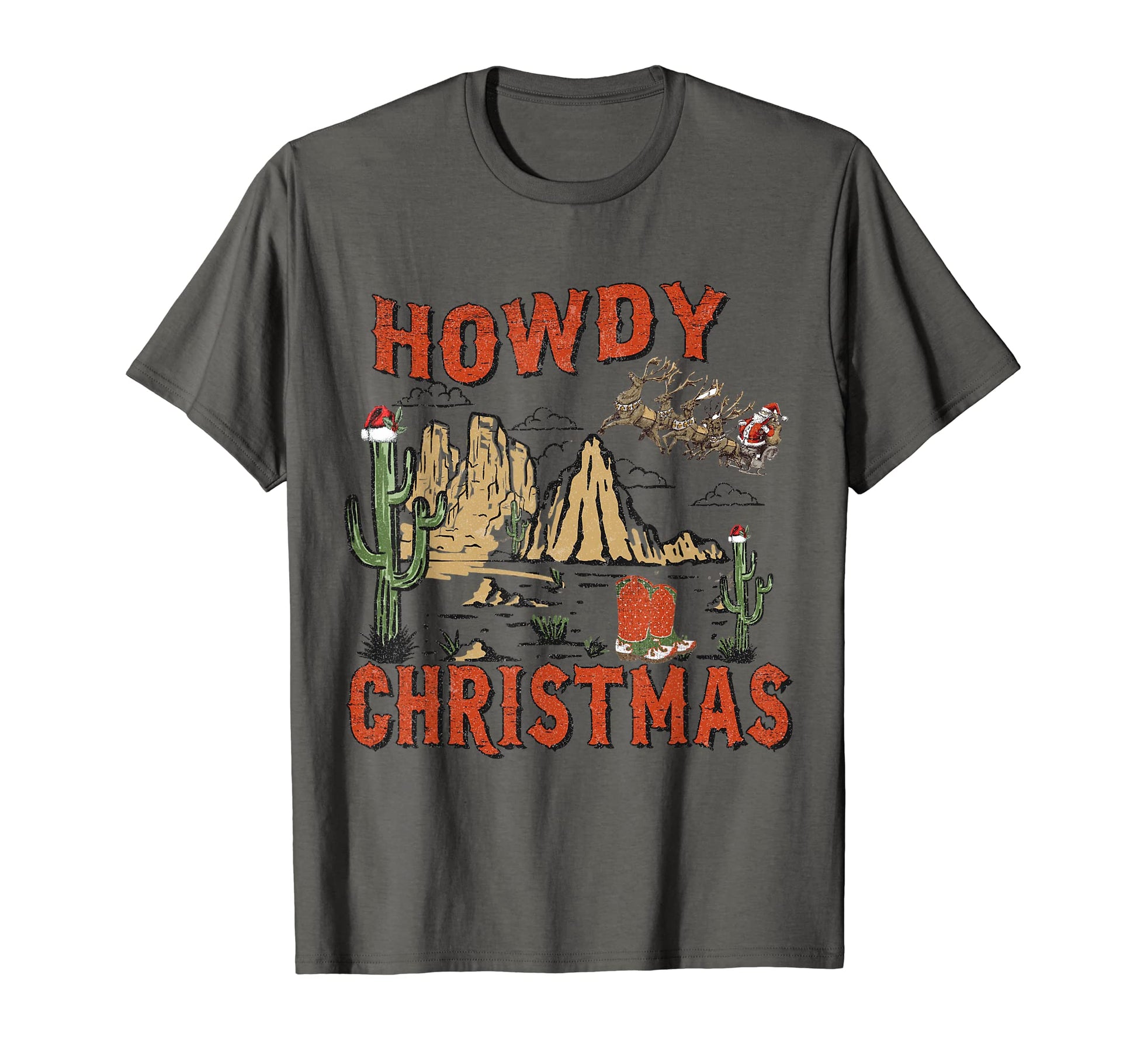 Howdy Holiday Western Cowboy Cowgirl T-Shirt - Unique Graphic Men Women - T-Shirt, Sweatshirt, Hoodie