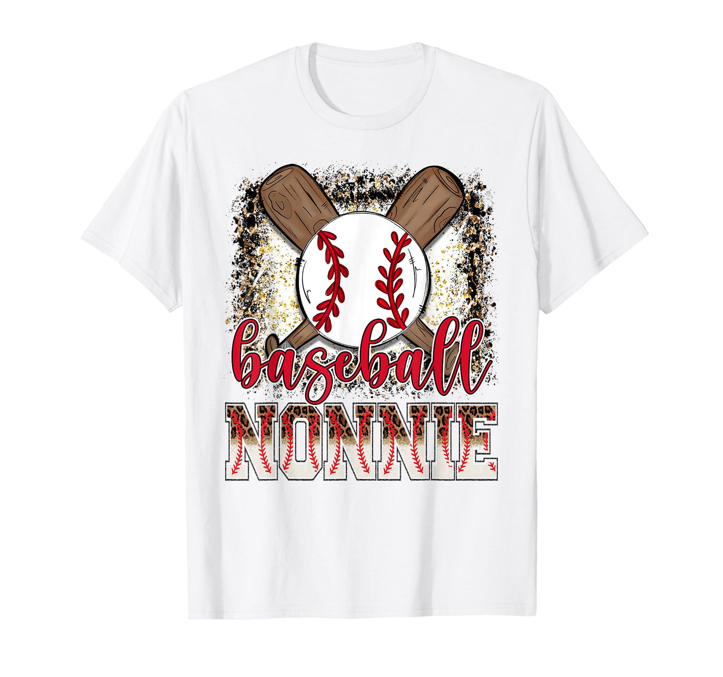 Baseball Nonnie Leopard Proud Ball T-Shirt - Trendy Graphic for Adults - T-Shirt, Sweatshirt, Hoodie