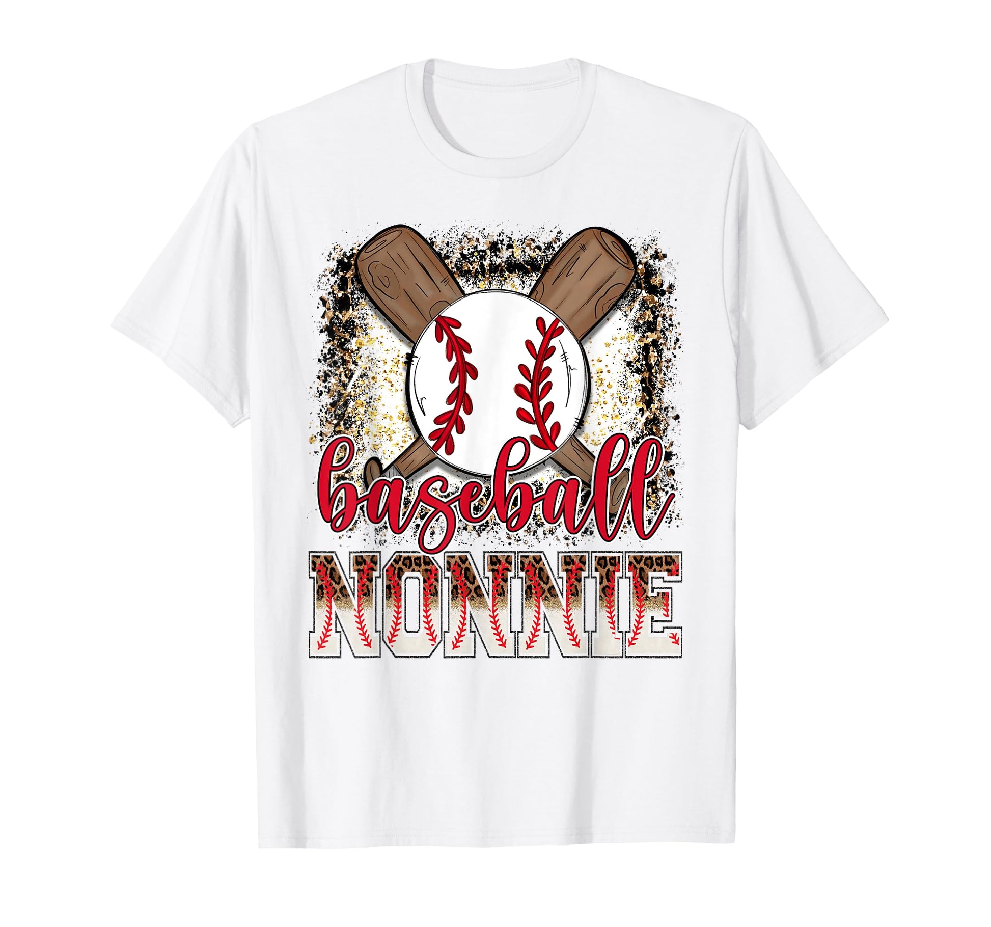 Baseball Nonnie Leopard Proud Ball T-Shirt - Trendy Graphic for Adults - T-Shirt, Sweatshirt, Hoodie