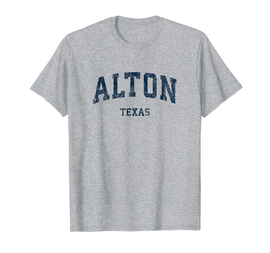 Alton Texas Tx Varsity Sports Navy T-Shirt - Unique Graphic for Adults - T-Shirt, Sweatshirt, Hoodie