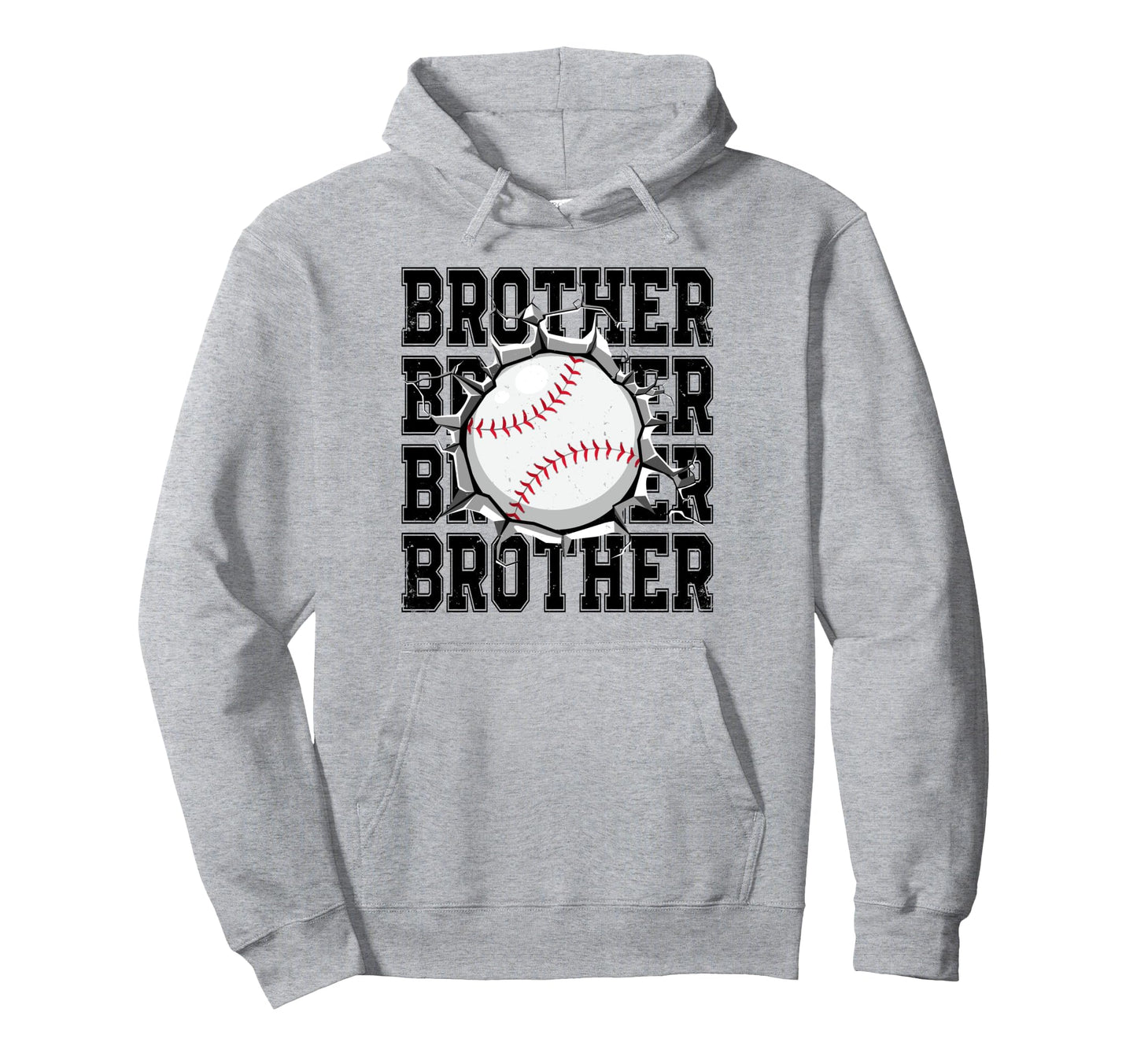 Baseball Brother Cracked Wall Family Hoodie - Streetwear Style for Adults - T-Shirt, Sweatshirt, Hoodie