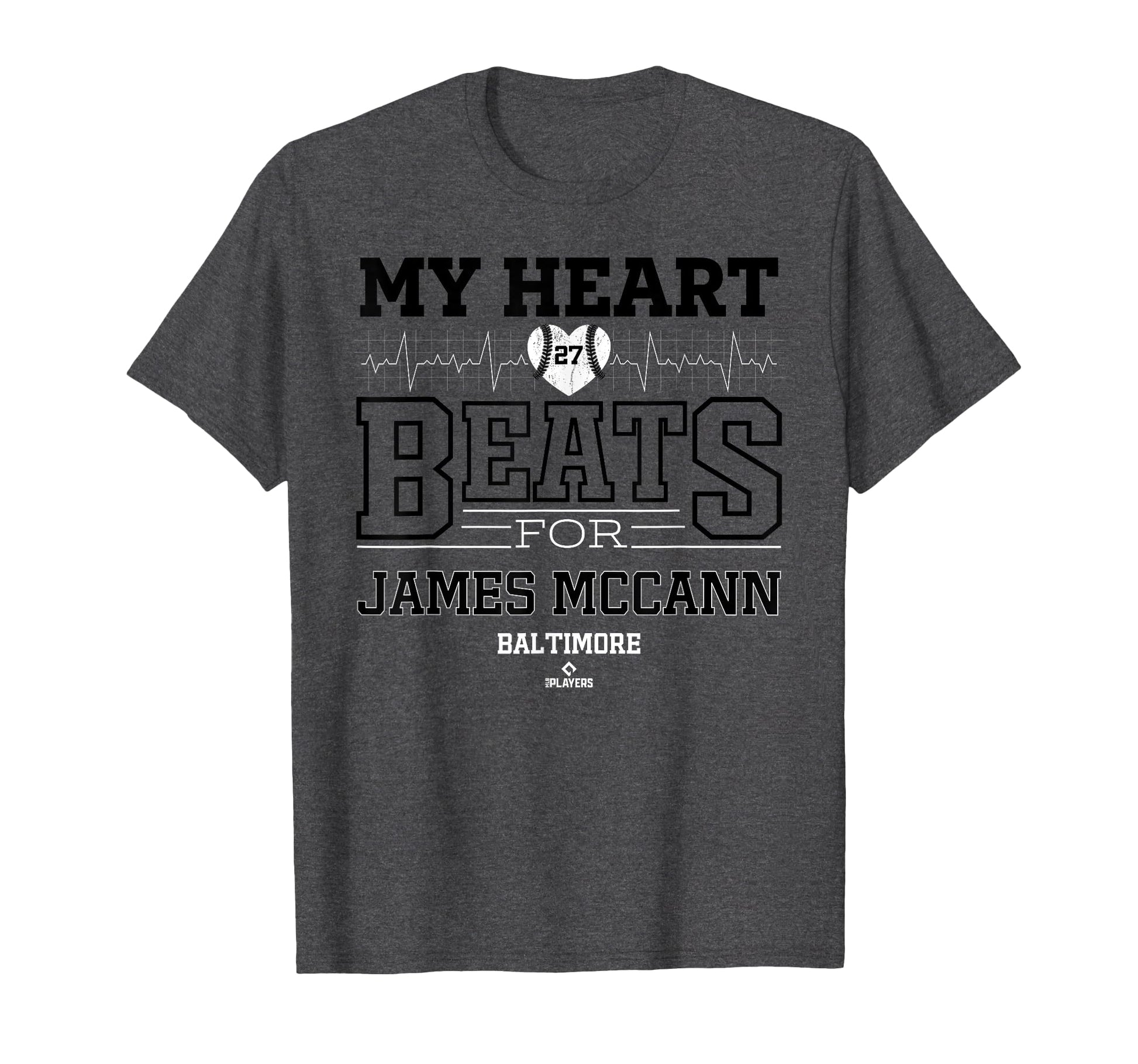 My Heart Beats James Mccann Baltimore T-Shirt - Graphic Print Unisex - T-Shirt, Sweatshirt, Hoodie