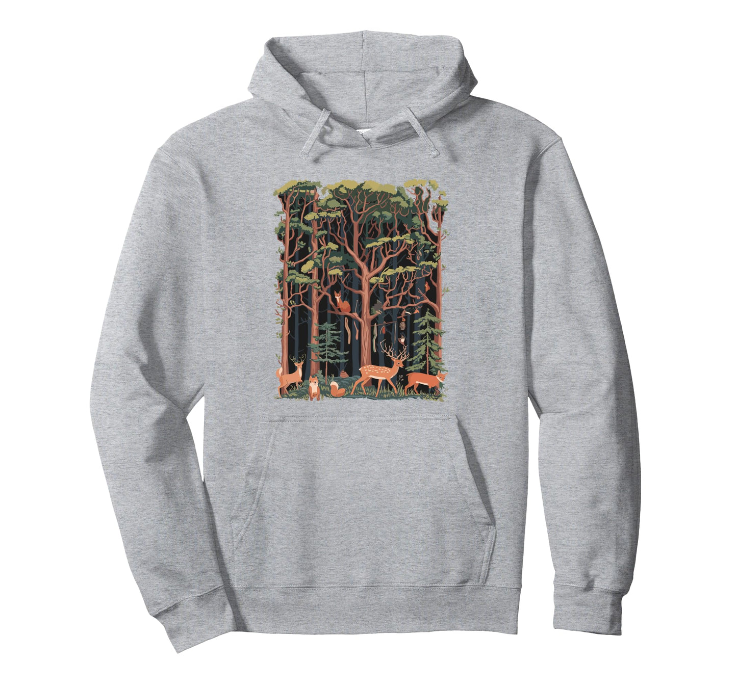 Forest Stripes Trees Hoodie - Aesthetic Graphic for Adults - T-Shirt, Sweatshirt, Hoodie