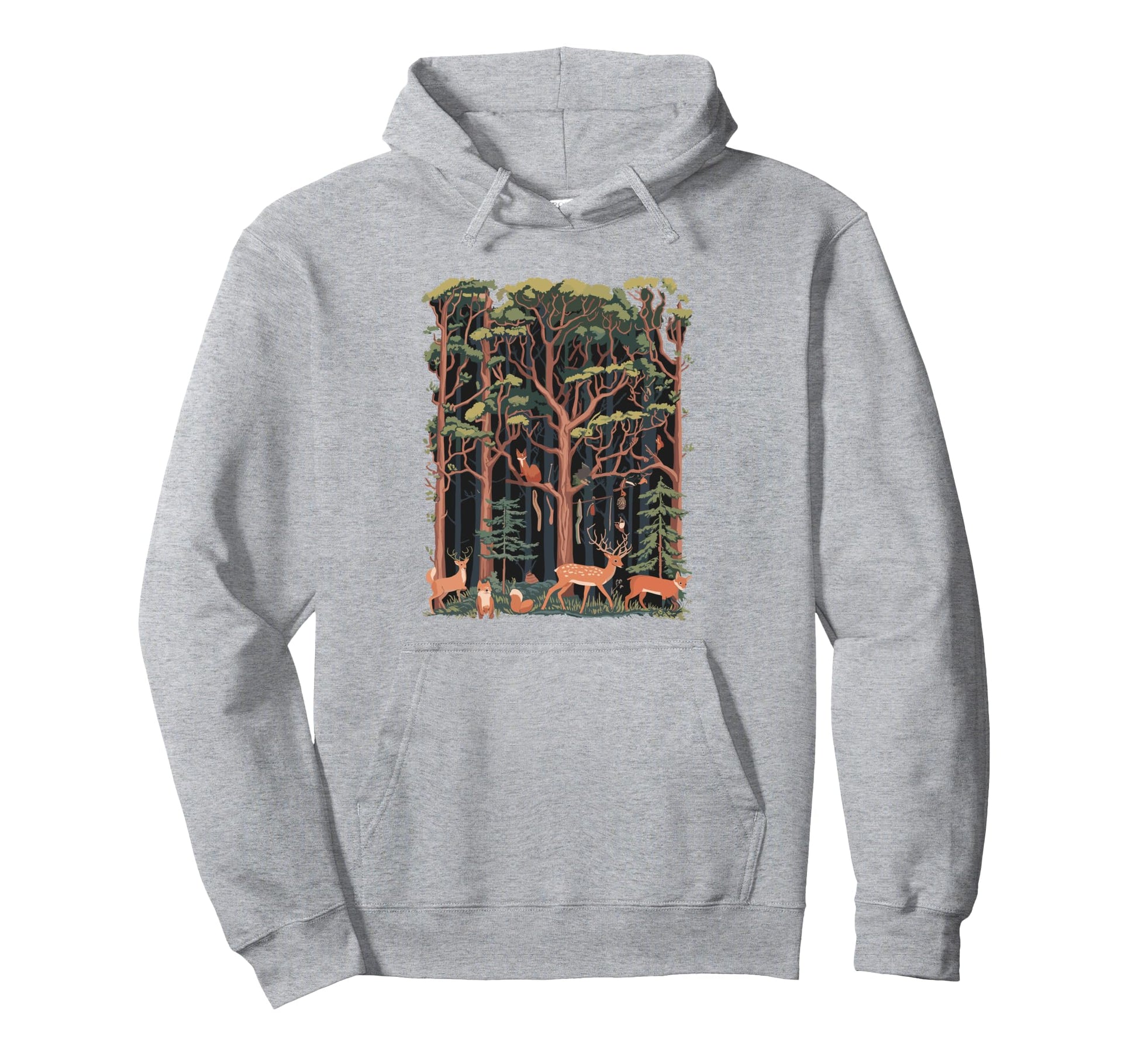 Forest Stripes Trees Hoodie - Aesthetic Graphic for Adults - T-Shirt, Sweatshirt, Hoodie
