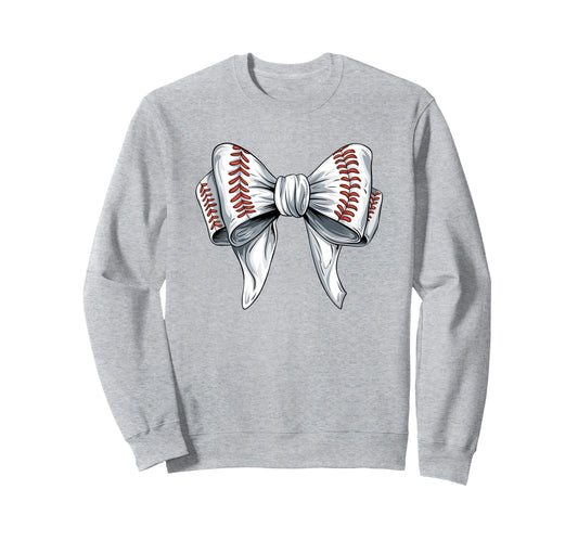 Baseball Coquette Bow Baseball Mom Sweatshirt - Trendy Graphic Men Women - T-Shirt, Sweatshirt, Hoodie
