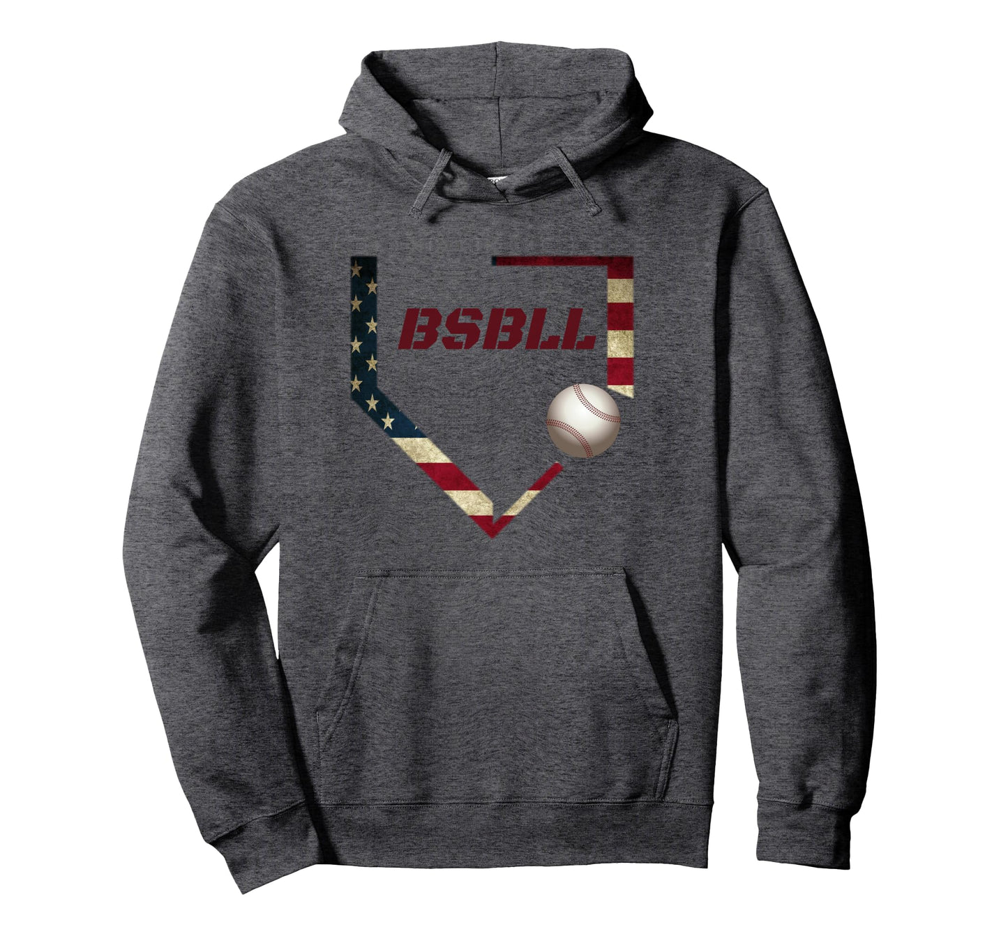Baseball Hoodies Bsbl American Flag Hoodie - Minimalist Print Men Women - T-Shirt, Sweatshirt, Hoodie