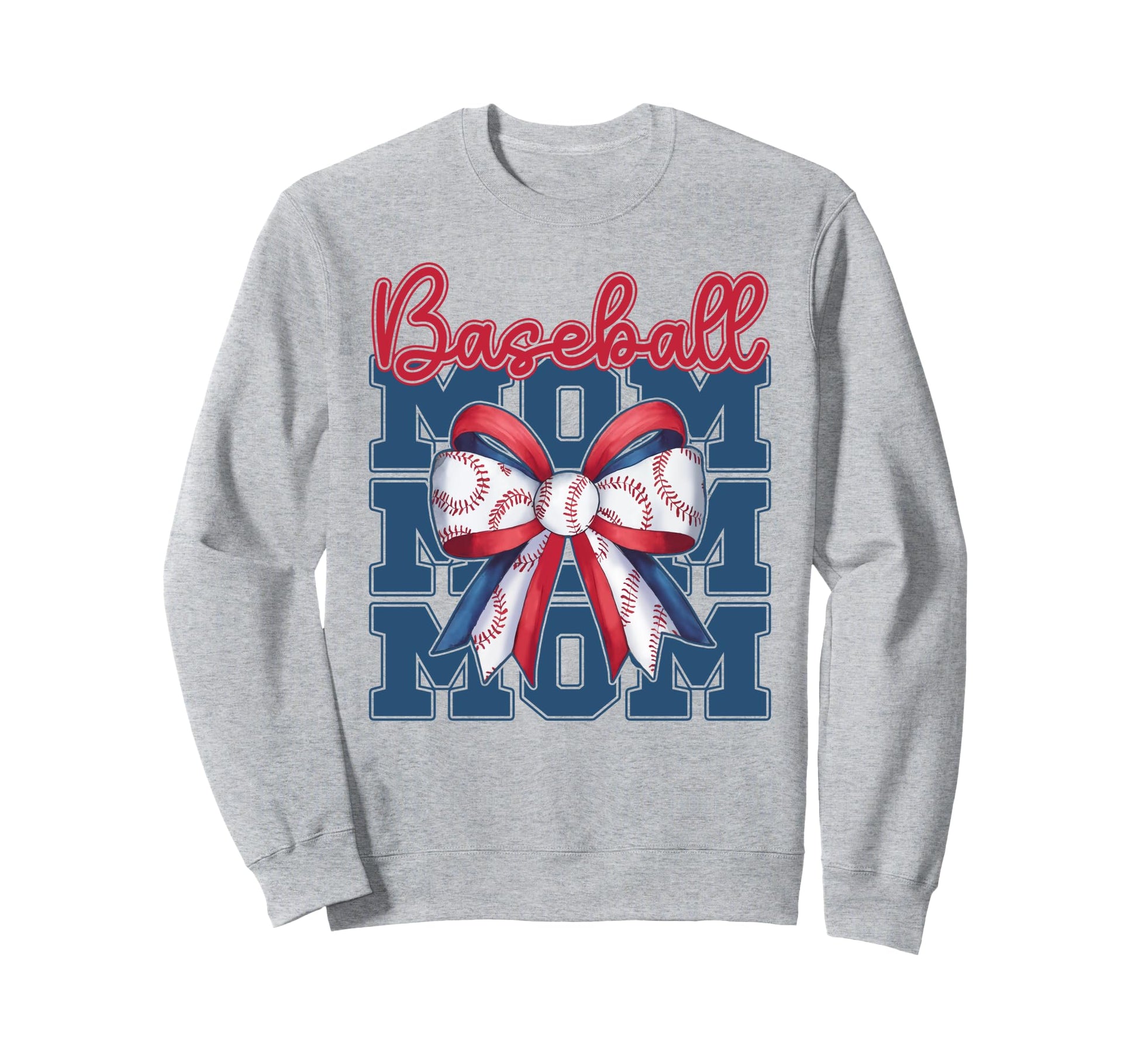 Baseball Mom Coquette Bow Sport Mama Sweatshirt - Graphic Print for Adults - T-Shirt, Sweatshirt, Hoodie