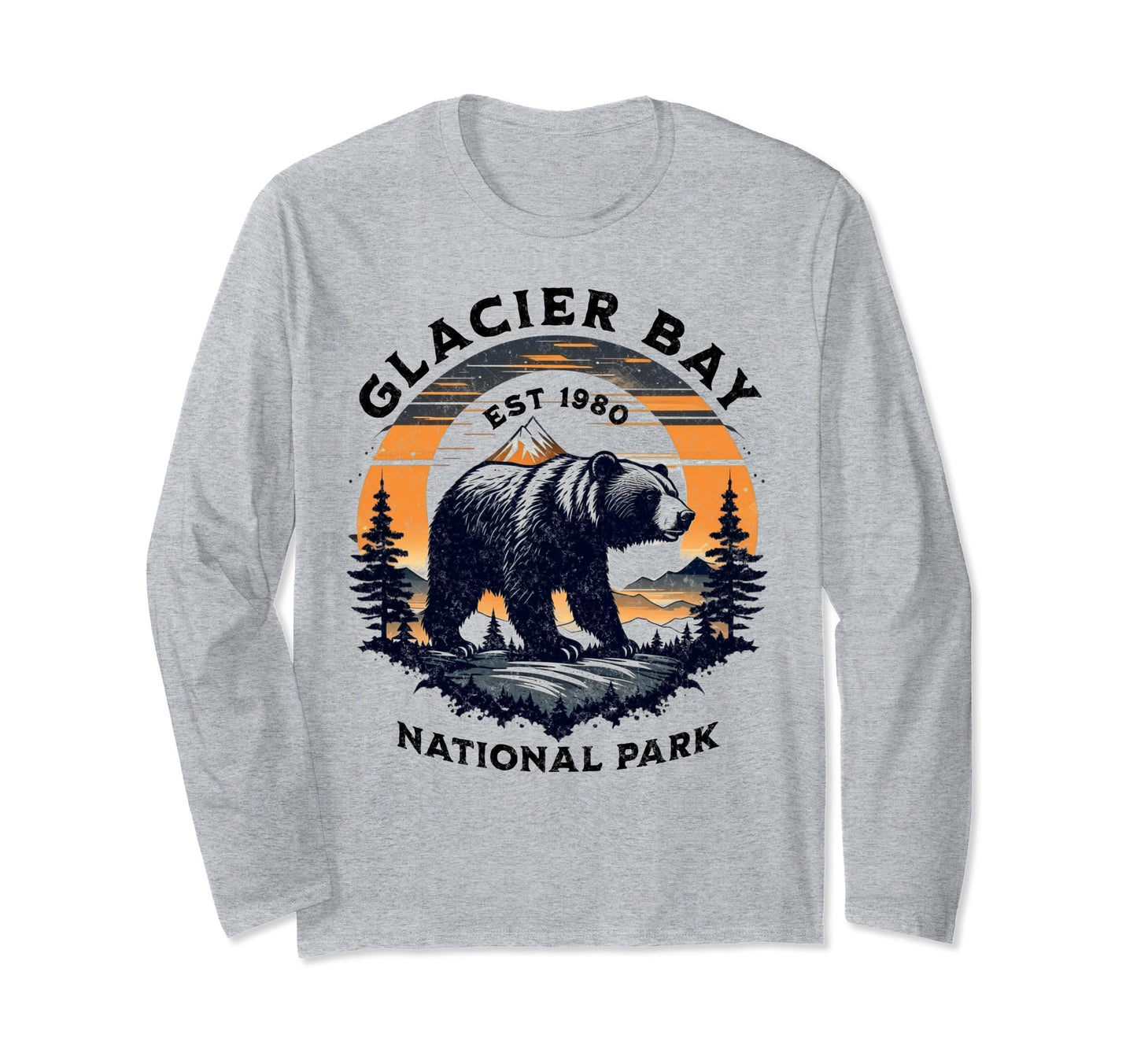 Glacier Bay National Park Alaska Sweatshirt - Minimalist Print Men Women - T-Shirt, Sweatshirt, Hoodie