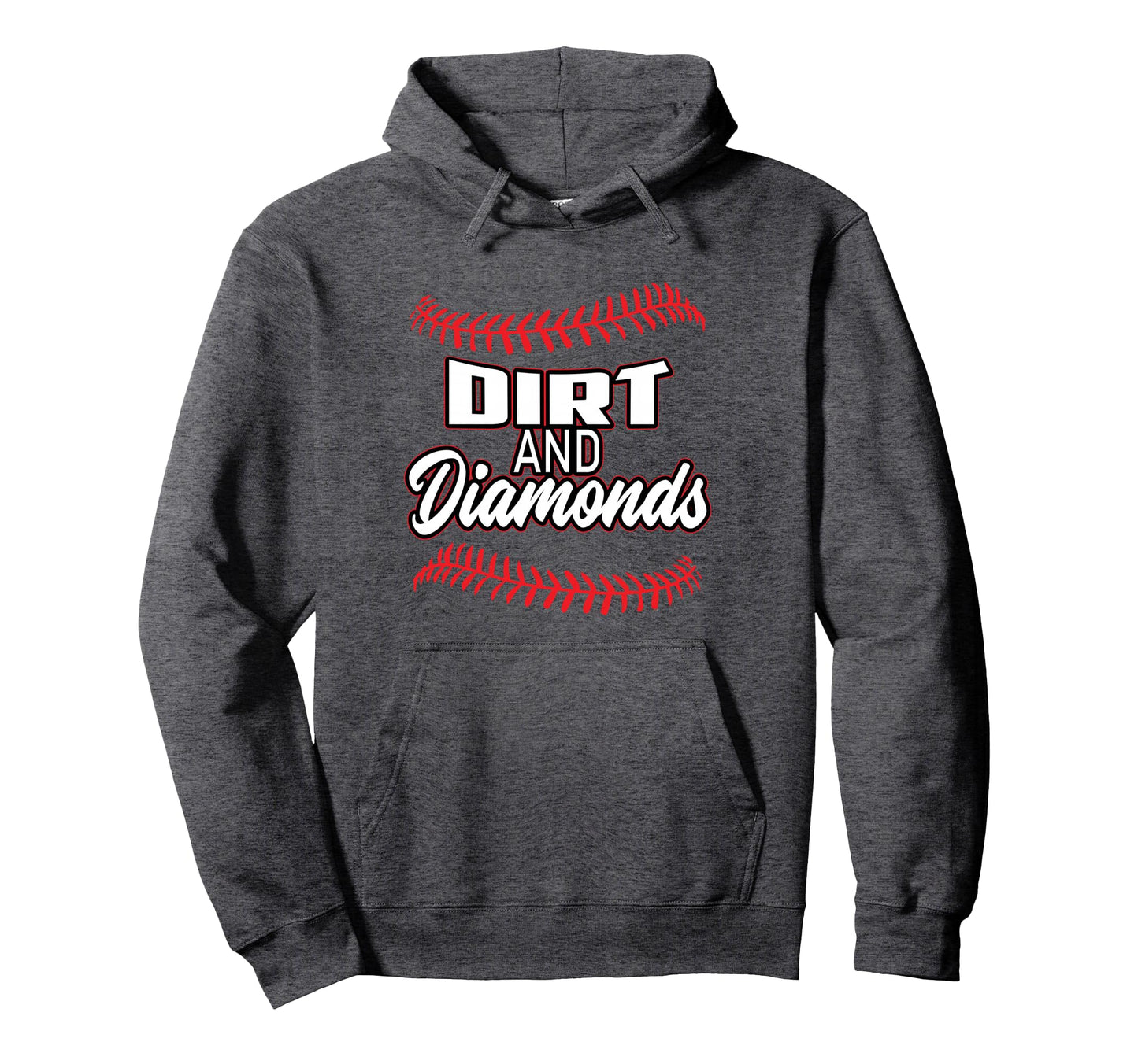 Dirt And Diamonds Gifts Baseball Hoodie - Trendy Graphic for Adults - T-Shirt, Sweatshirt, Hoodie