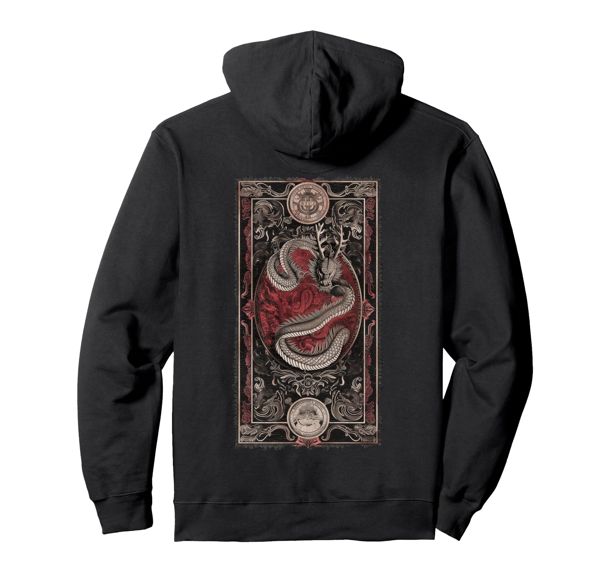 Aesthetic Back Dragon Y2K Streetwear Hoodie - Minimalist Print Men Women - T-Shirt, Sweatshirt, Hoodie
