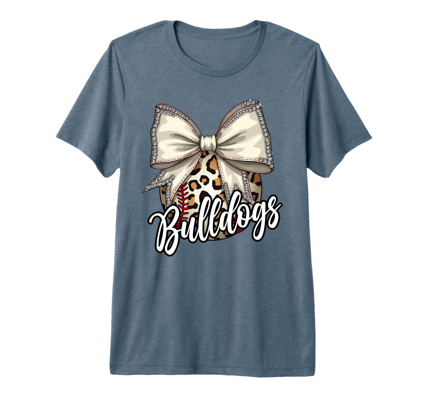 Bulldogs Baseball Mom Leopard T-Shirt - Aesthetic Graphic for Adults - T-Shirt, Sweatshirt, Hoodie
