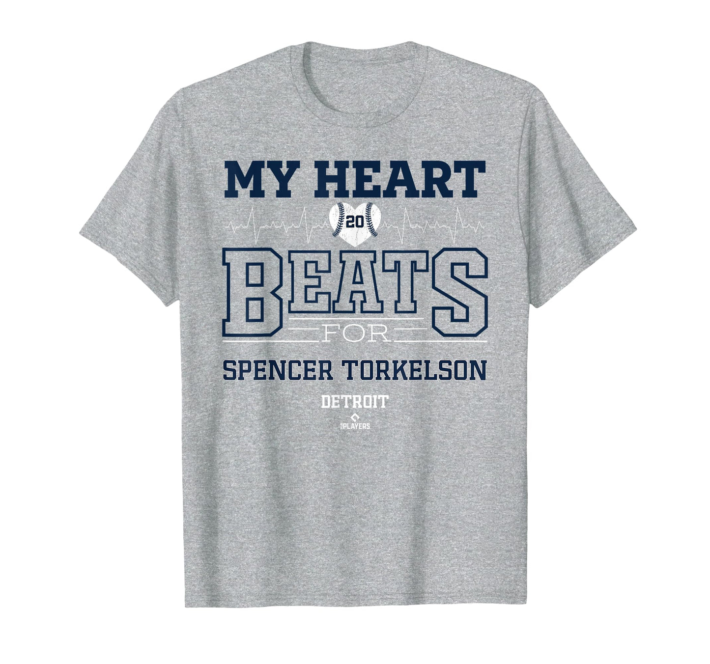My Heart Beats Spencer Torkelson T-Shirt - Novelty Apparel for Adults - T-Shirt, Sweatshirt, Hoodie