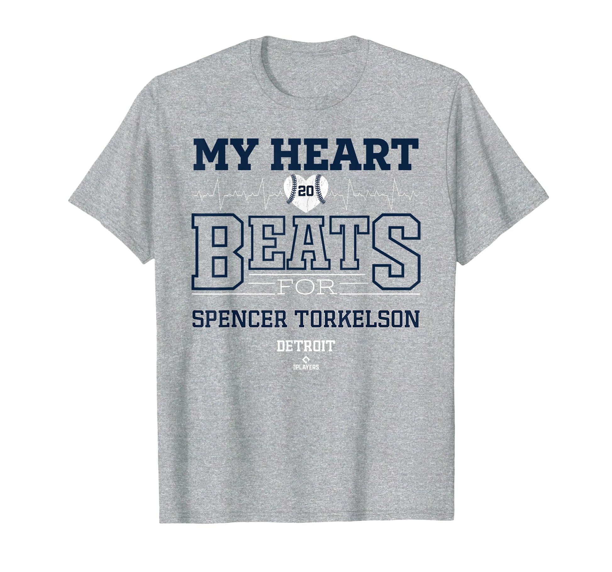 My Heart Beats Spencer Torkelson T-Shirt - Novelty Apparel for Adults - T-Shirt, Sweatshirt, Hoodie