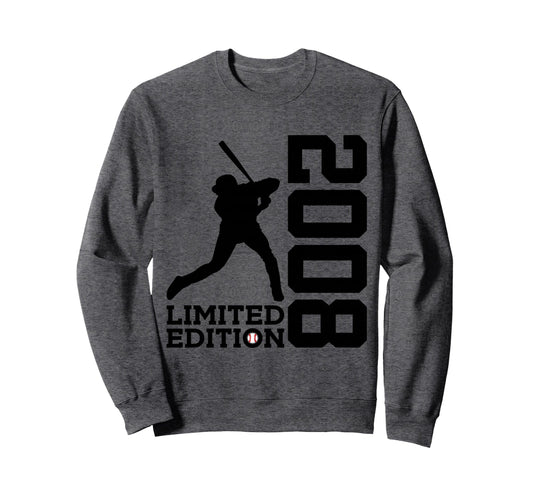 18Th Birthday Baseball 2008 Sweatshirt - Aesthetic Graphic Men Women - T-Shirt, Sweatshirt, Hoodie