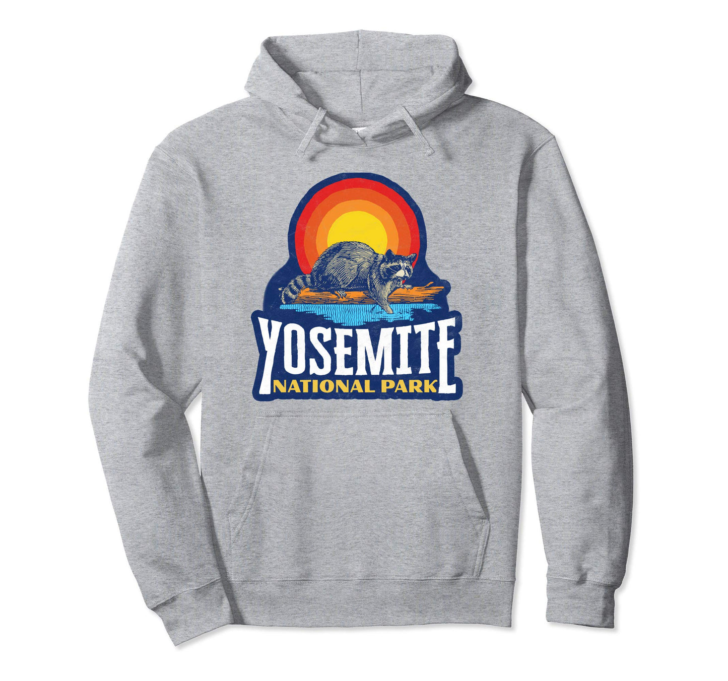 Yosemite National Park Raccoon Sun Hoodie - Streetwear Style Unisex - T-Shirt, Sweatshirt, Hoodie