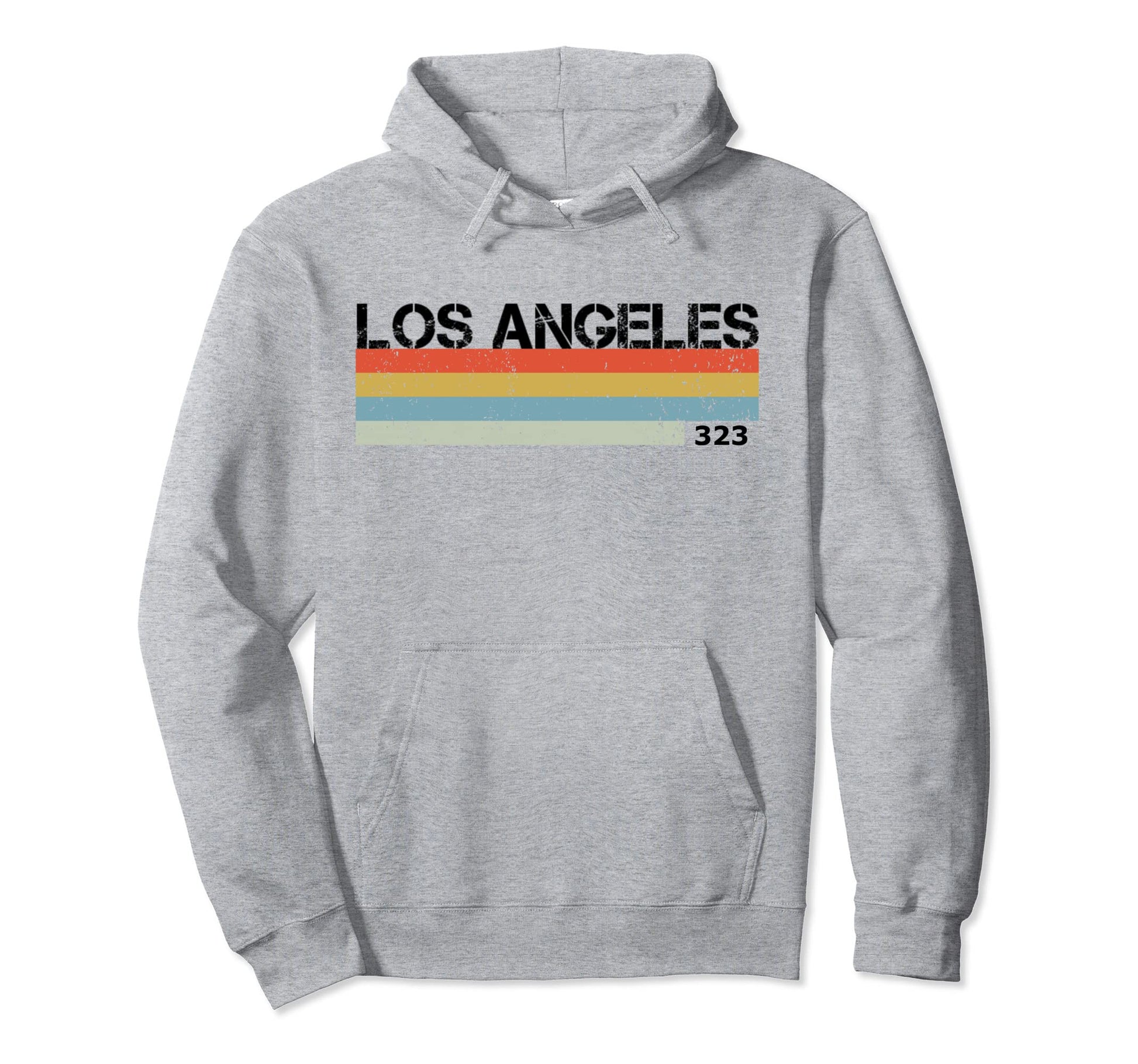 Los Angeles Area Code 323 Stripes Hoodie - Unique Graphic for Adults - T-Shirt, Sweatshirt, Hoodie