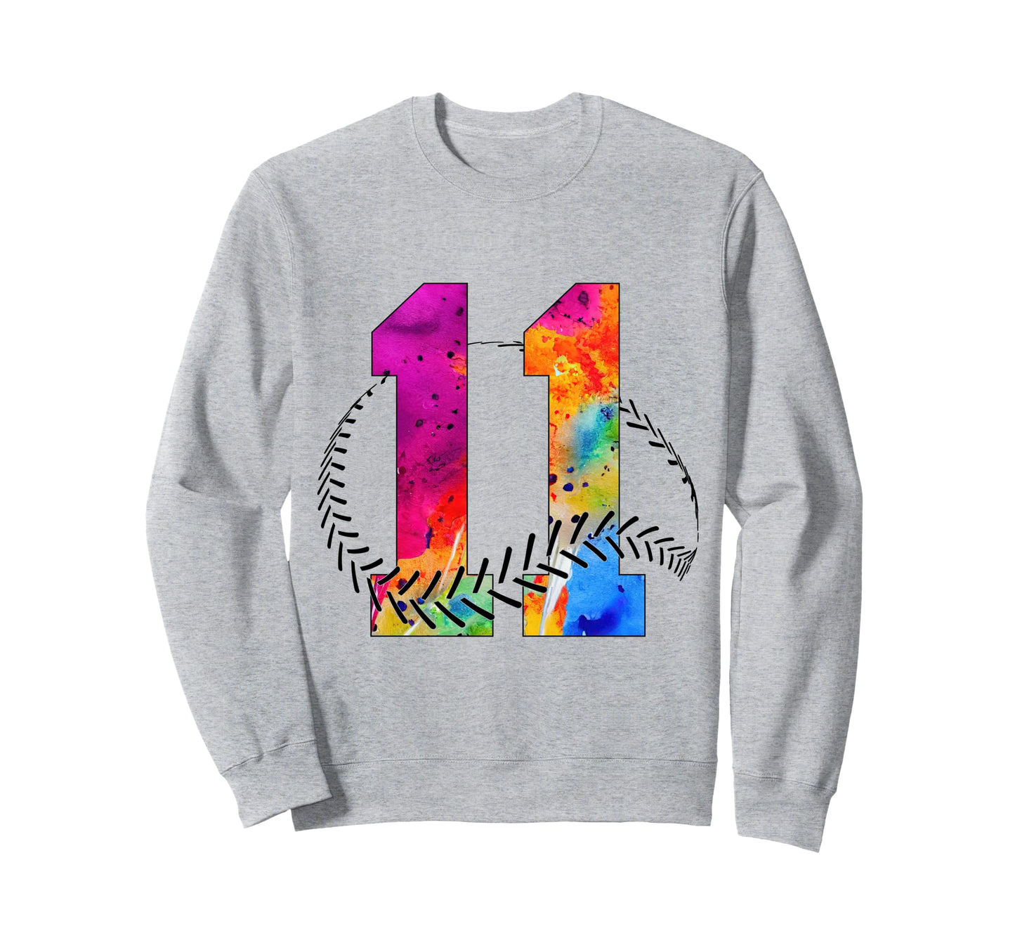 Number 11 Years Baseball 11Th Sweatshirt - Novelty Apparel Men Women - T-Shirt, Sweatshirt, Hoodie