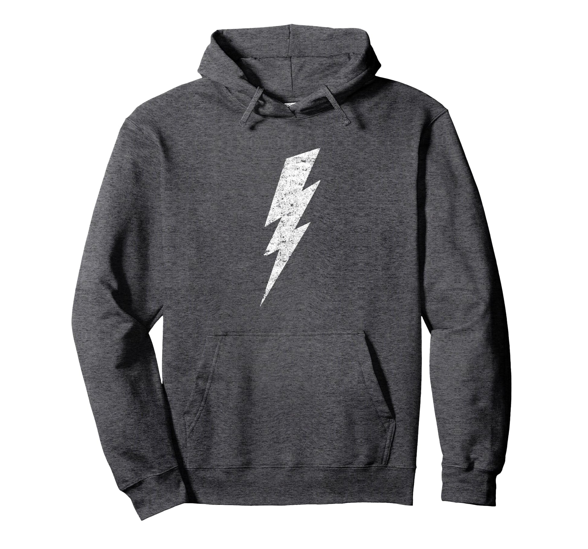 Bold Lightning Bolt Distressed Hoodie - Casual Everyday Wear Unisex - T-Shirt, Sweatshirt, Hoodie