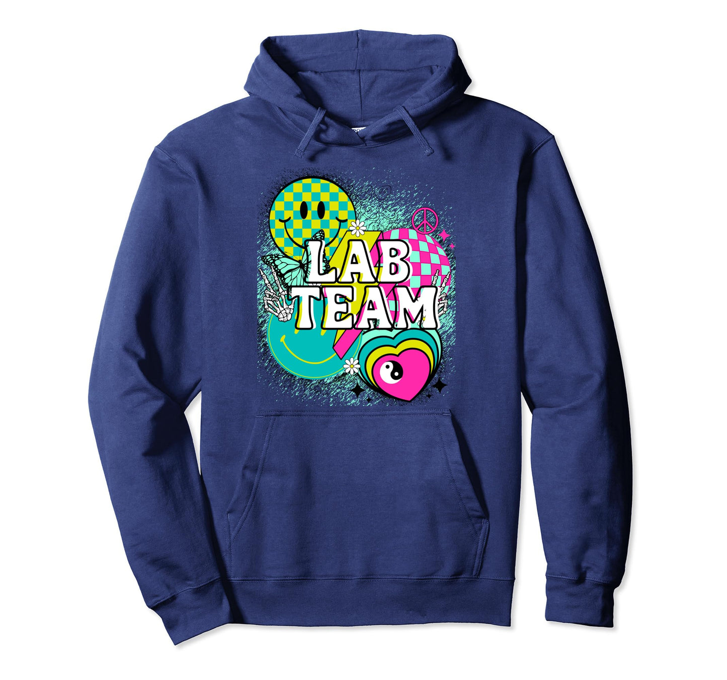 Laboratory Team Nurse Happy Y2K Matching Hoodie - Custom Art Print Unisex - T-Shirt, Sweatshirt, Hoodie