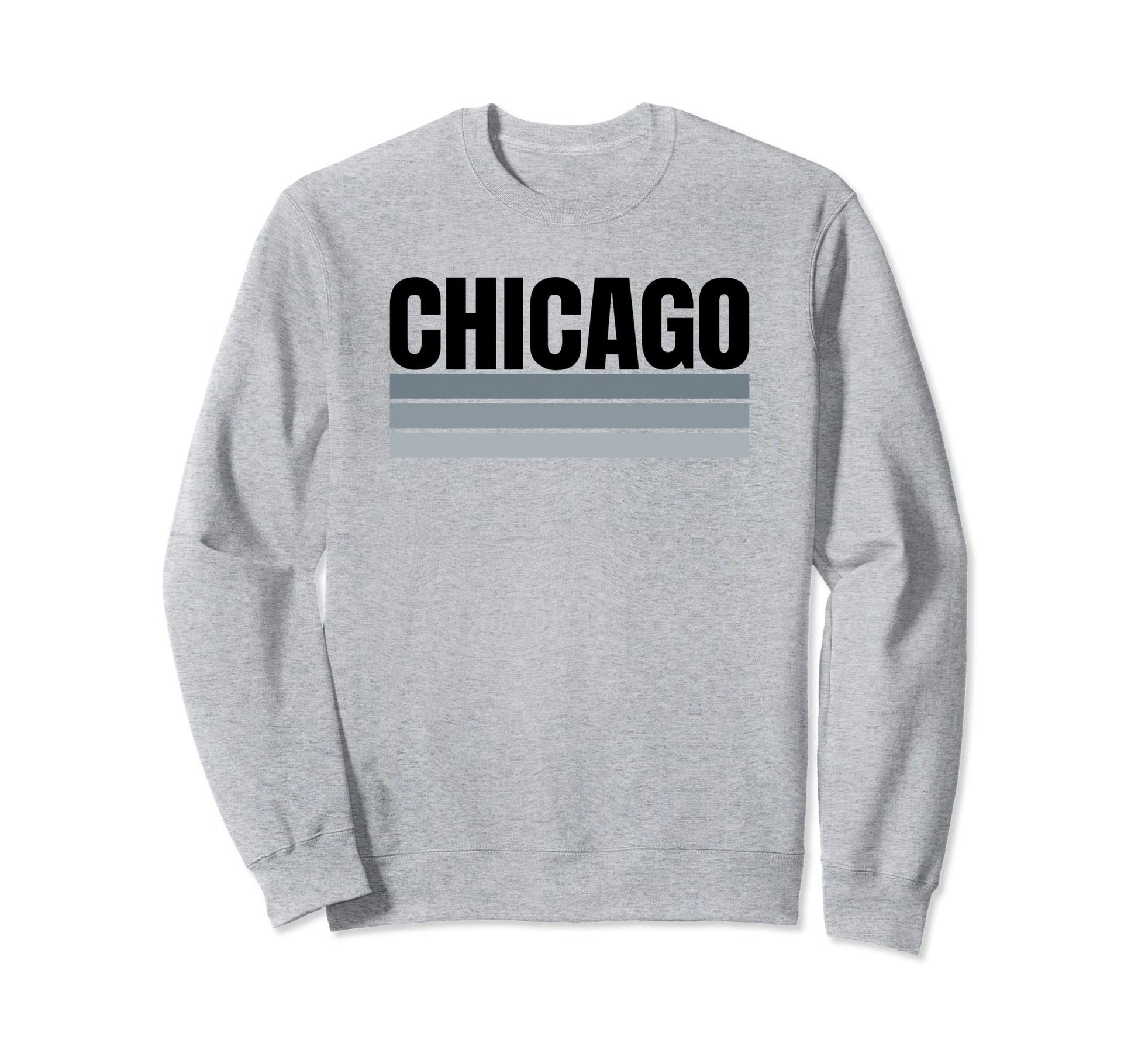 Chicago Black Light Grey Stripe Sweatshirt - Unique Graphic for Adults - T-Shirt, Sweatshirt, Hoodie