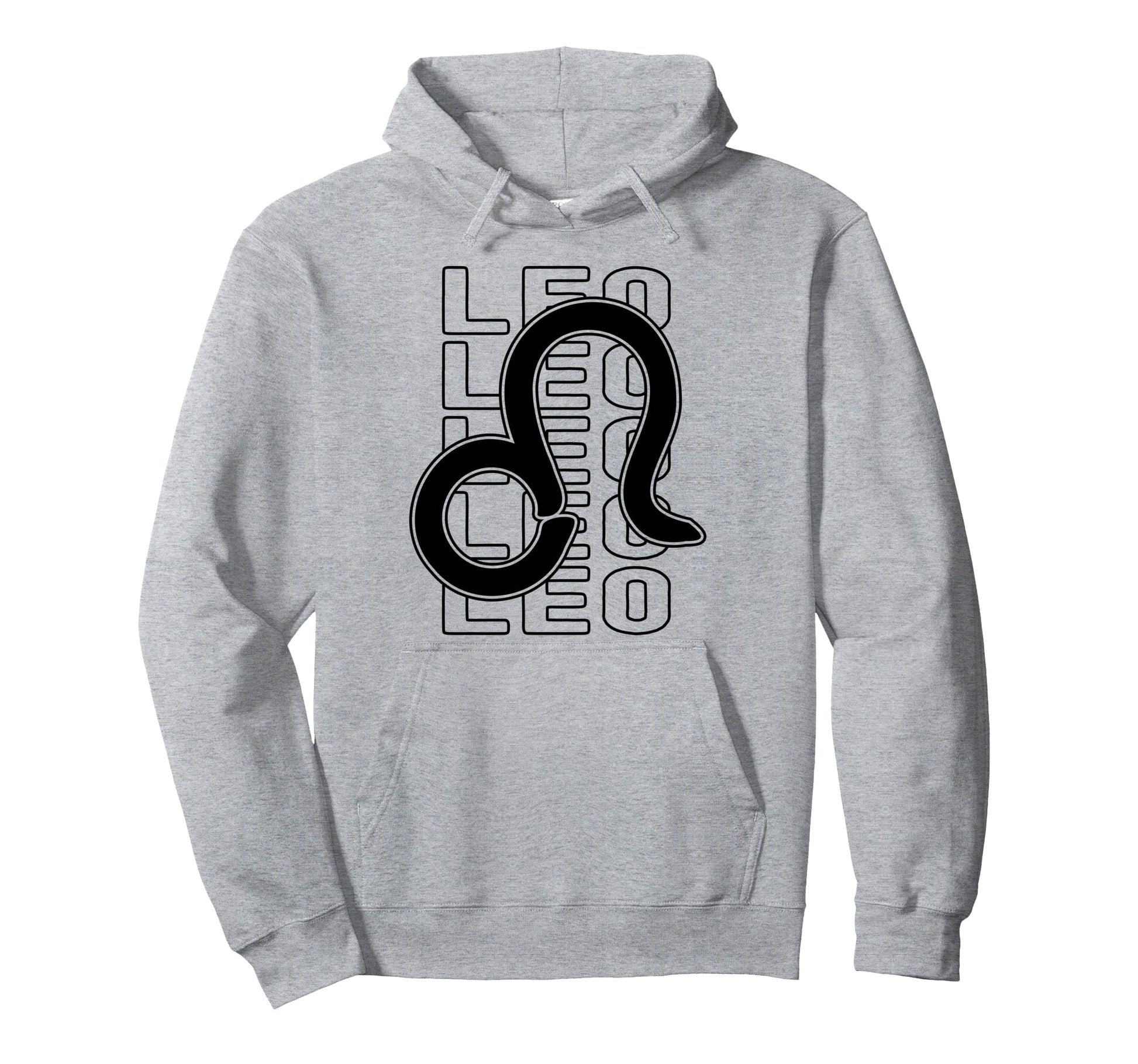 Leo Zodiac Sign Typography Astrology Hoodie - Aesthetic Graphic Unisex - T-Shirt, Sweatshirt, Hoodie