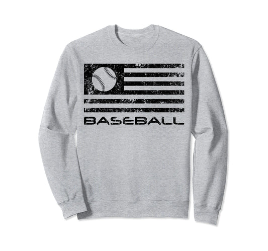 Baseball Flag American Baseball Sweatshirt - Streetwear Style for Adults - T-Shirt, Sweatshirt, Hoodie